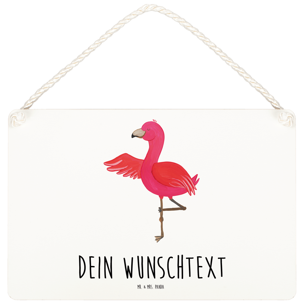 Personalisiertes Deko Schild Flamingo Yoga Dekoschild, Deko Schild, Schild, Tür Schild, Türschild, Holzschild, Wandschild, Wanddeko, Flamingo, Vogel, Yoga, Namaste, Achtsamkeit, Yoga-Übung, Entspannung, Ärger, Aufregen, Tiefenentspannung