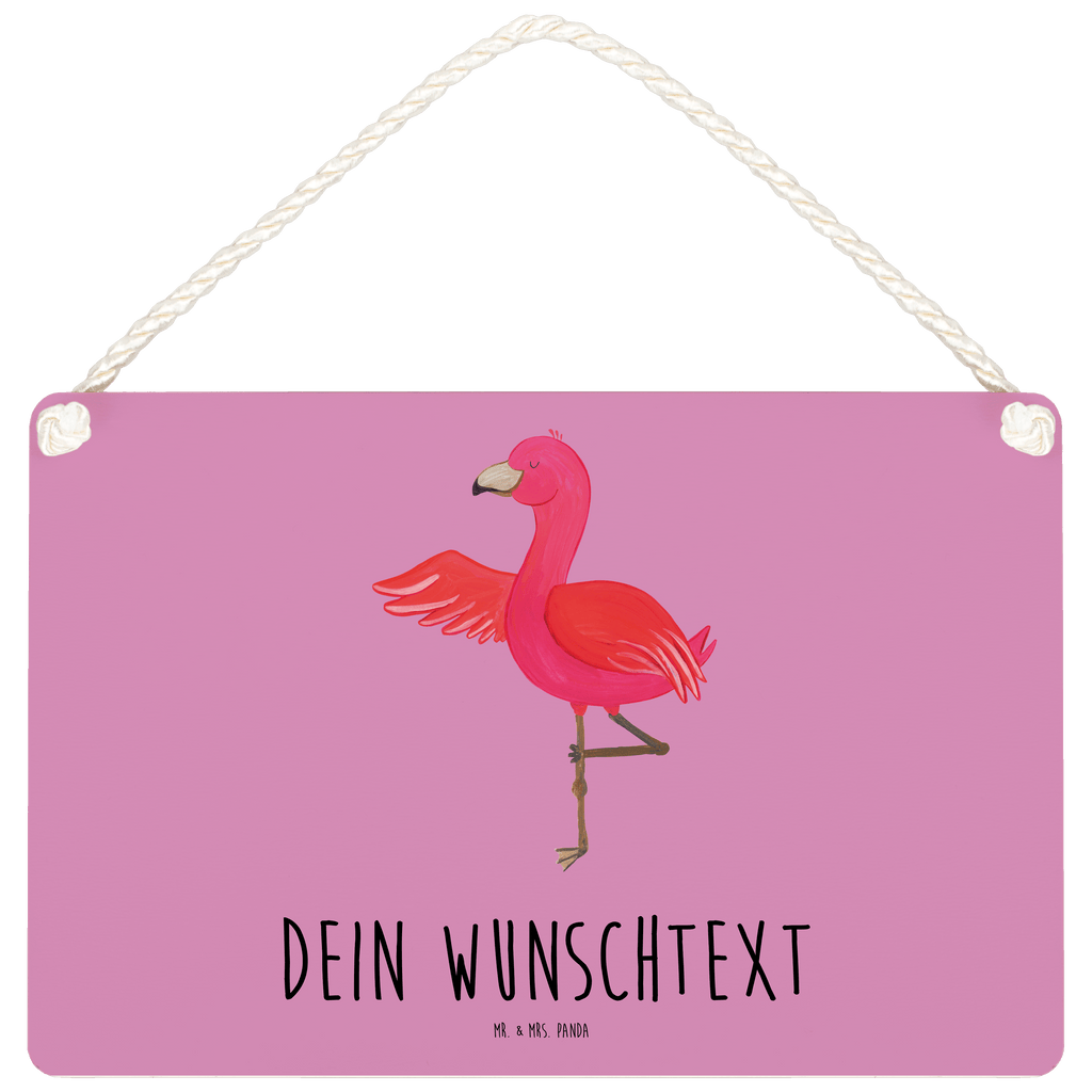 Personalisiertes Deko Schild Flamingo Yoga Dekoschild, Deko Schild, Schild, Tür Schild, Türschild, Holzschild, Wandschild, Wanddeko, Flamingo, Vogel, Yoga, Namaste, Achtsamkeit, Yoga-Übung, Entspannung, Ärger, Aufregen, Tiefenentspannung