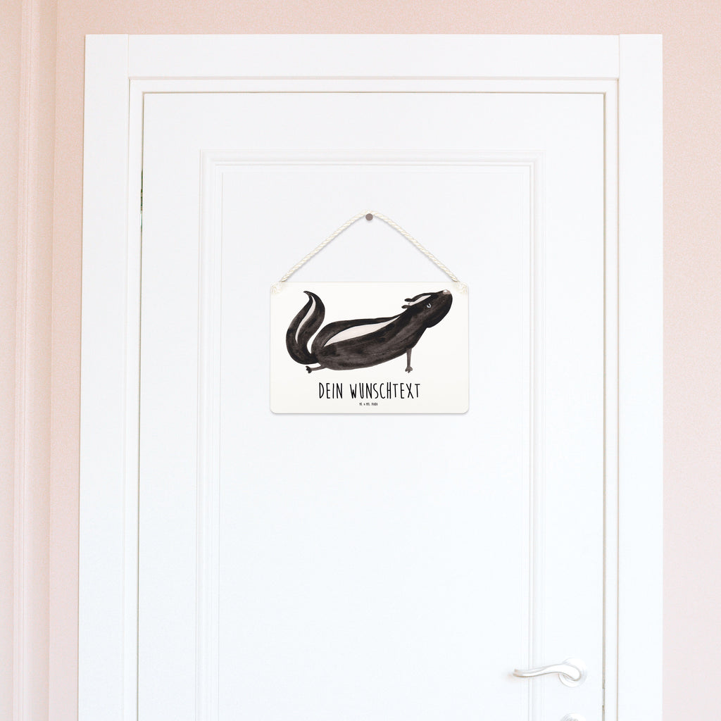 Personalisiertes Deko Schild Stinktier Yoga Dekoschild, Deko Schild, Schild, Tür Schild, Türschild, Holzschild, Wandschild, Wanddeko, Stinktier, Skunk, Wildtier, Raubtier, Stinker, Stinki, Yoga, Namaste, Lebe, Liebe, Lache