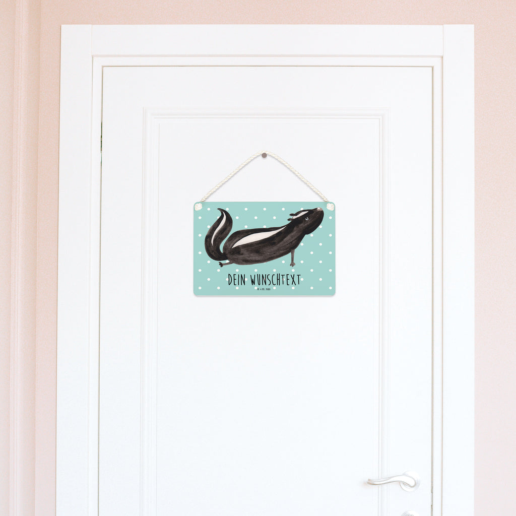 Personalisiertes Deko Schild Stinktier Yoga Dekoschild, Deko Schild, Schild, Tür Schild, Türschild, Holzschild, Wandschild, Wanddeko, Stinktier, Skunk, Wildtier, Raubtier, Stinker, Stinki, Yoga, Namaste, Lebe, Liebe, Lache