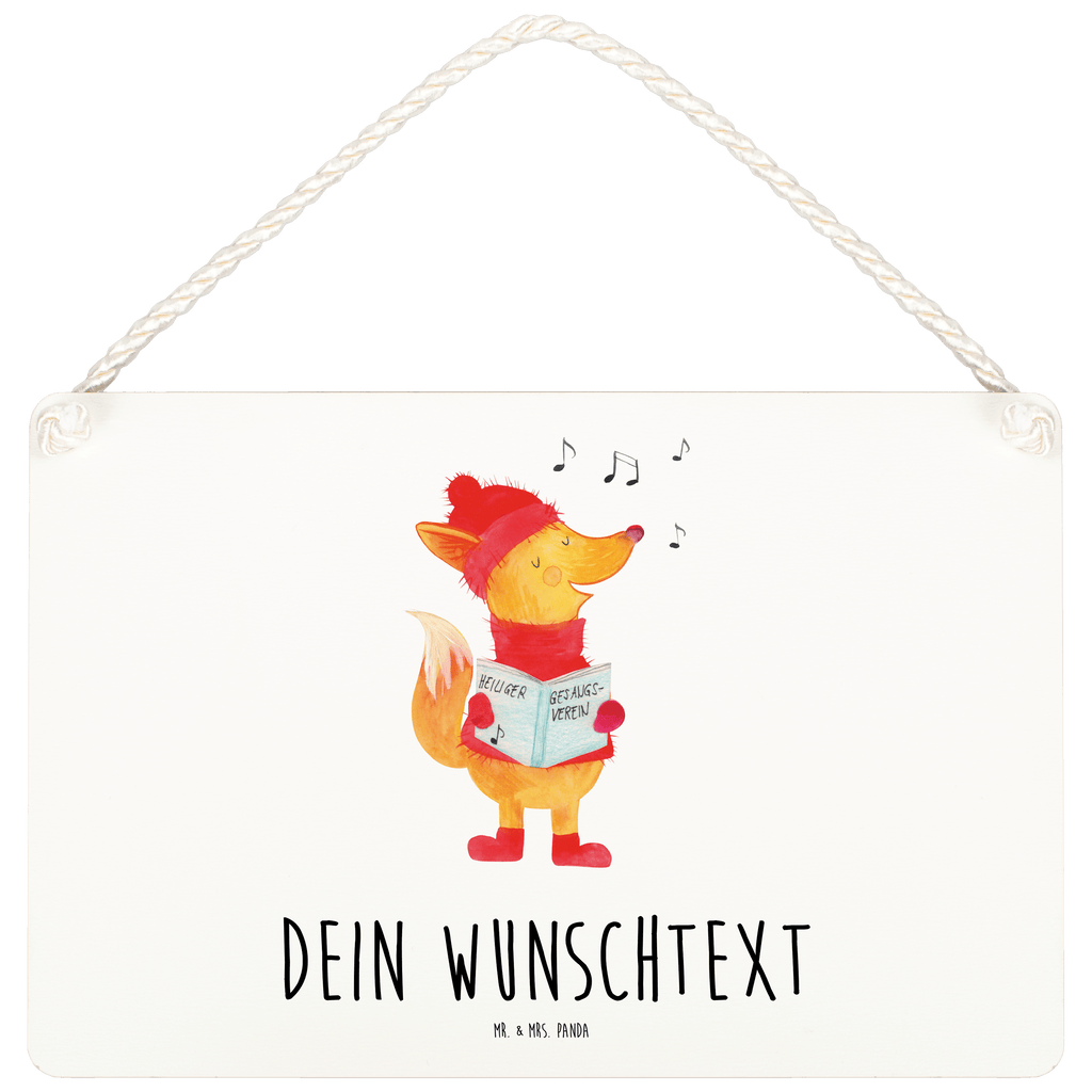 Personalisiertes Deko Schild Fuchs Sänger Dekoschild, Deko Schild, Schild, Tür Schild, Türschild, Holzschild, Wandschild, Wanddeko, Winter, Weihnachten, Weihnachtsdeko, Nikolaus, Advent, Heiligabend, Wintermotiv, Fuchs, Füchse, Sänger, Geschenk Sänger, Singen, Weihnachtslieder