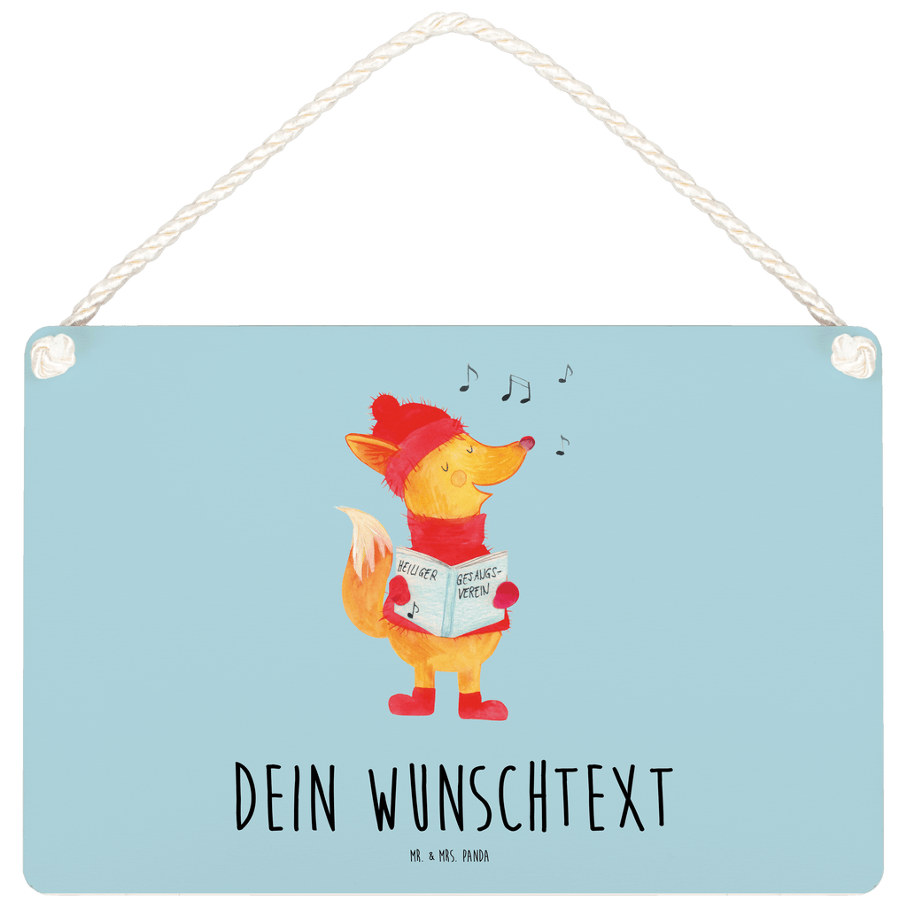 Personalisiertes Deko Schild Fuchs Sänger Dekoschild, Deko Schild, Schild, Tür Schild, Türschild, Holzschild, Wandschild, Wanddeko, Winter, Weihnachten, Weihnachtsdeko, Nikolaus, Advent, Heiligabend, Wintermotiv, Fuchs, Füchse, Sänger, Geschenk Sänger, Singen, Weihnachtslieder