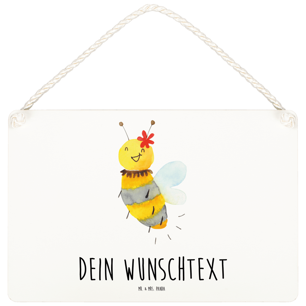 Personalisiertes Deko Schild Biene Blume Dekoschild, Deko Schild, Schild, Tür Schild, Türschild, Holzschild, Wandschild, Wanddeko, Biene, Wespe, Hummel