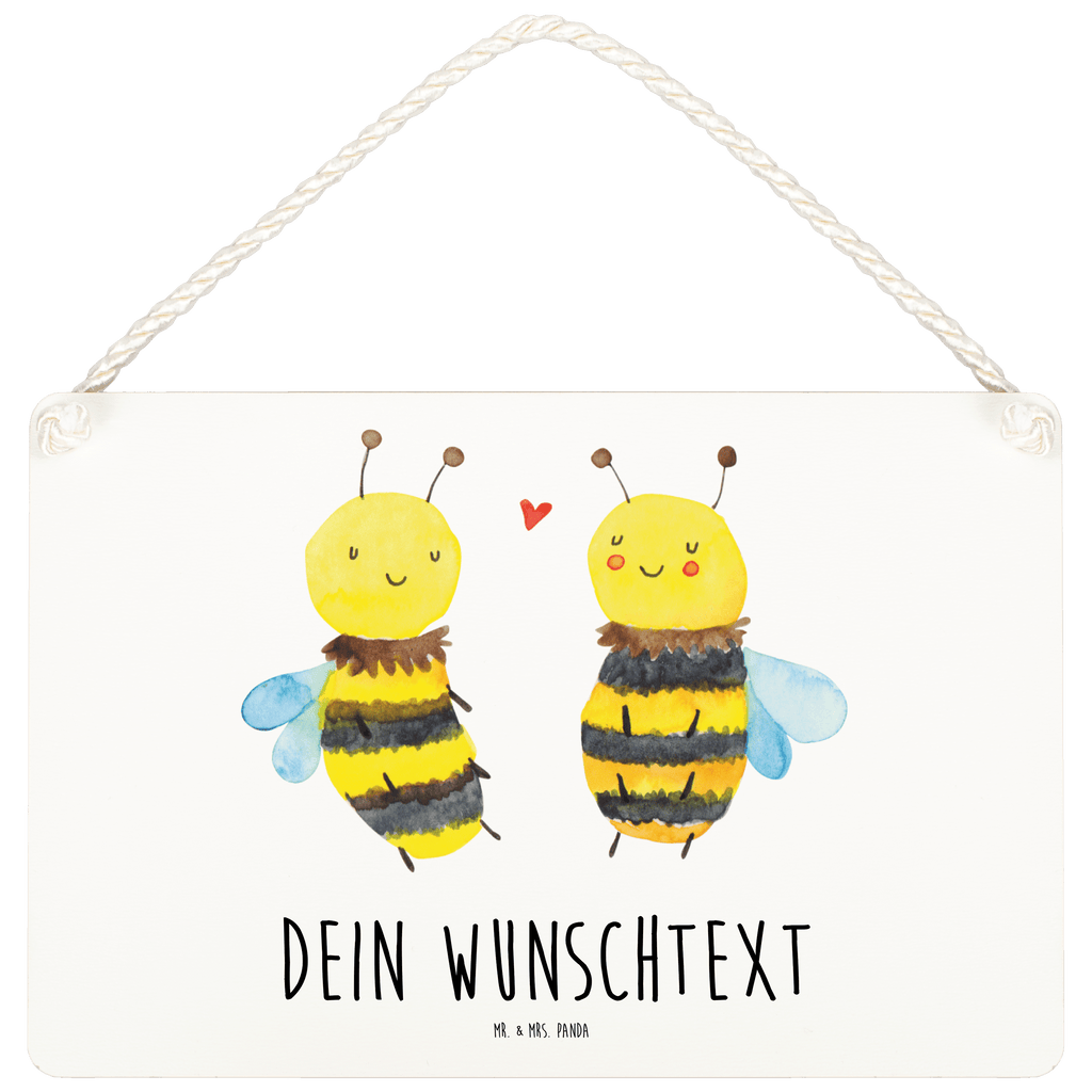 Personalisiertes Deko Schild Biene Verliebt Dekoschild, Deko Schild, Schild, Tür Schild, Türschild, Holzschild, Wandschild, Wanddeko, Biene, Wespe, Hummel