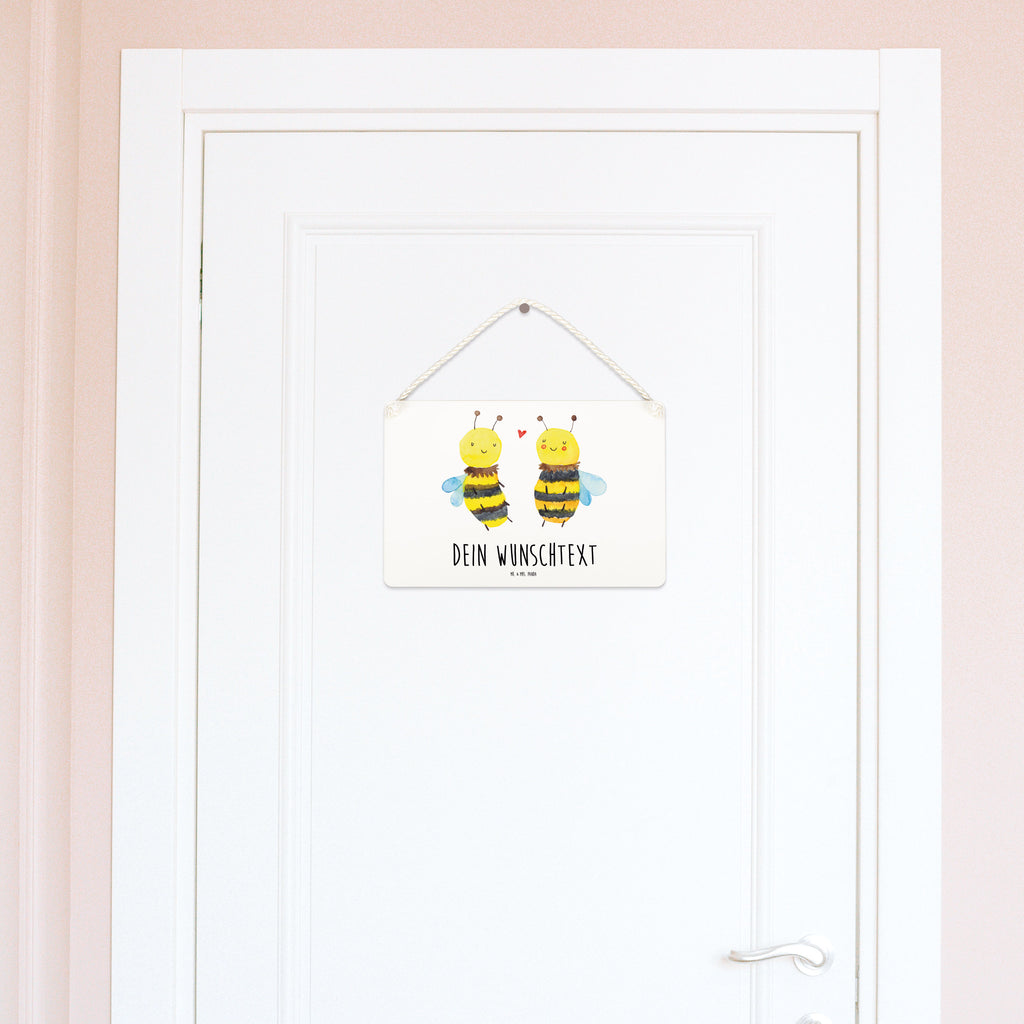 Personalisiertes Deko Schild Biene Verliebt Dekoschild, Deko Schild, Schild, Tür Schild, Türschild, Holzschild, Wandschild, Wanddeko, Biene, Wespe, Hummel