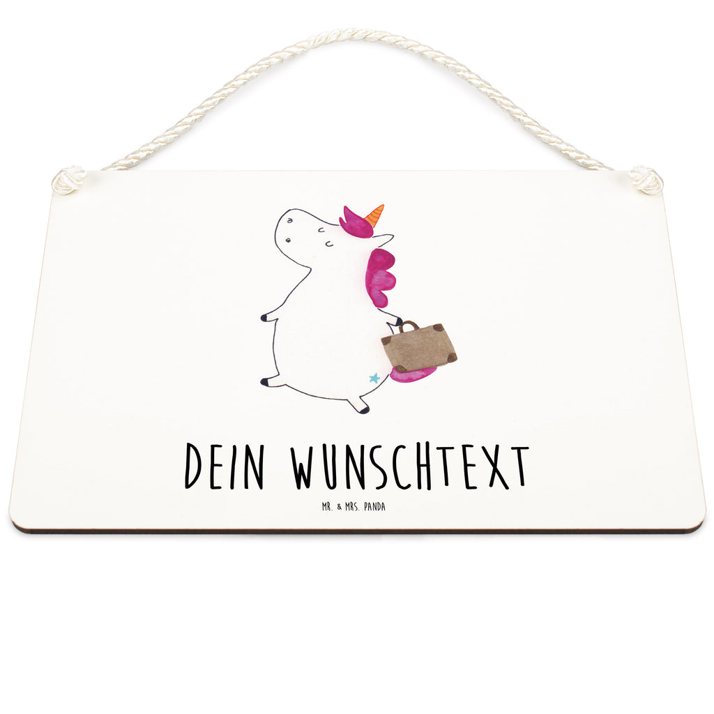 Personalisiertes Deko Schild Einhorn Koffer Dekoschild, Deko Schild, Schild, Tür Schild, Türschild, Holzschild, Wandschild, Wanddeko, Einhorn, Einhörner, Einhorn Deko, Pegasus, Unicorn, unicorn, Koffer, Verreisen, Reise, Gepäck, Abenteuer, Erwachsen, Kind, albern, Spaß, lustig, witzig