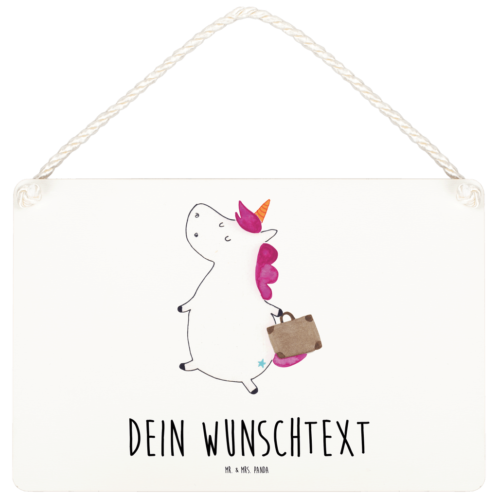 Personalisiertes Deko Schild Einhorn Koffer Dekoschild, Deko Schild, Schild, Tür Schild, Türschild, Holzschild, Wandschild, Wanddeko, Einhorn, Einhörner, Einhorn Deko, Pegasus, Unicorn, unicorn, Koffer, Verreisen, Reise, Gepäck, Abenteuer, Erwachsen, Kind, albern, Spaß, lustig, witzig