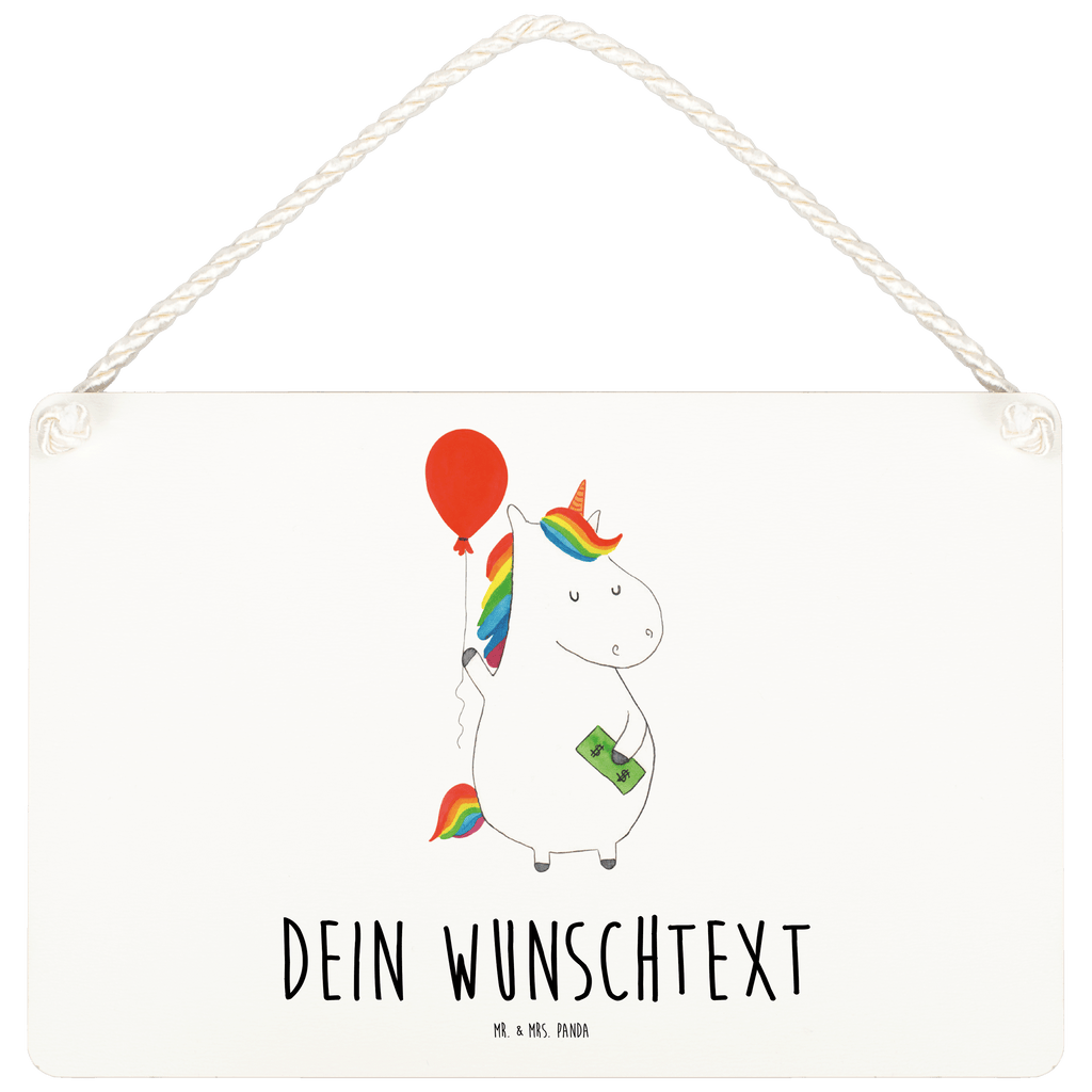 Personalisiertes Deko Schild Einhorn Luftballon Dekoschild, Deko Schild, Schild, Tür Schild, Türschild, Holzschild, Wandschild, Wanddeko, Einhorn, Einhörner, Einhorn Deko, Pegasus, Unicorn, Luftballon, Geld, Lebenslust, Freude, Geschenk, Freundin