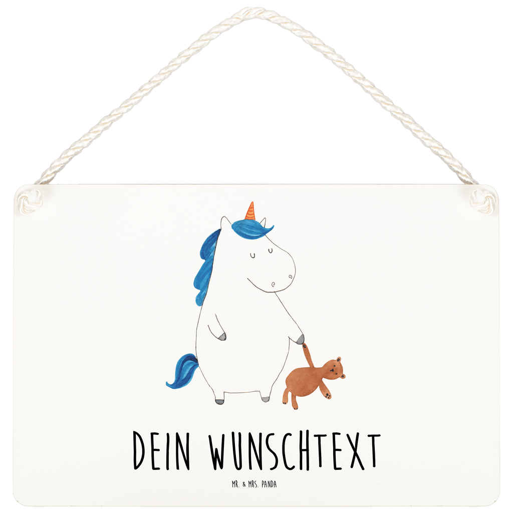 Personalisiertes Deko Schild Einhorn Teddy Dekoschild, Deko Schild, Schild, Tür Schild, Türschild, Holzschild, Wandschild, Wanddeko, Einhorn, Einhörner, Einhorn Deko, Pegasus, Unicorn, schlafen, gute Nacht, Single, Bett, Träumen, Freundin, Singleleben