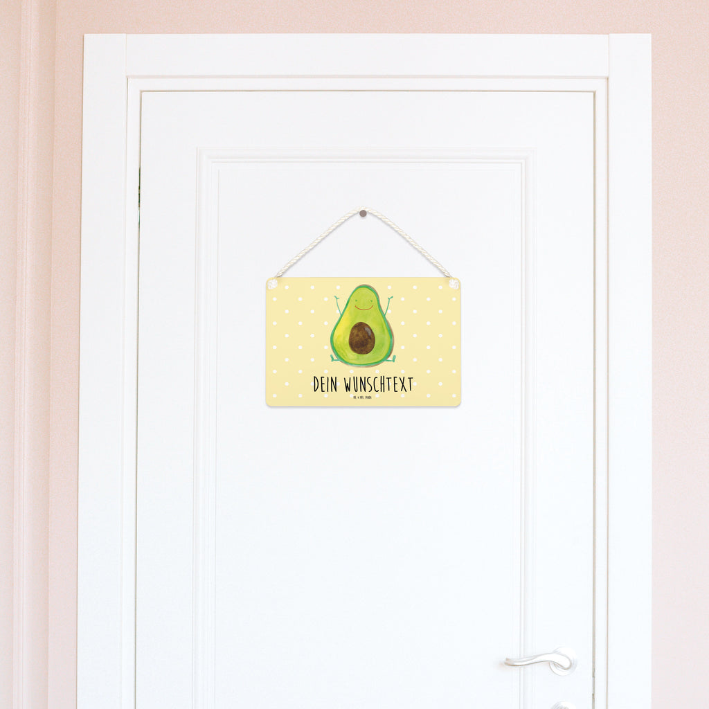 Personalisiertes Deko Schild Avocado Happy Dekoschild, Deko Schild, Schild, Tür Schild, Türschild, Holzschild, Wandschild, Wanddeko, Avocado, Veggie, Vegan, Gesund, Chaos