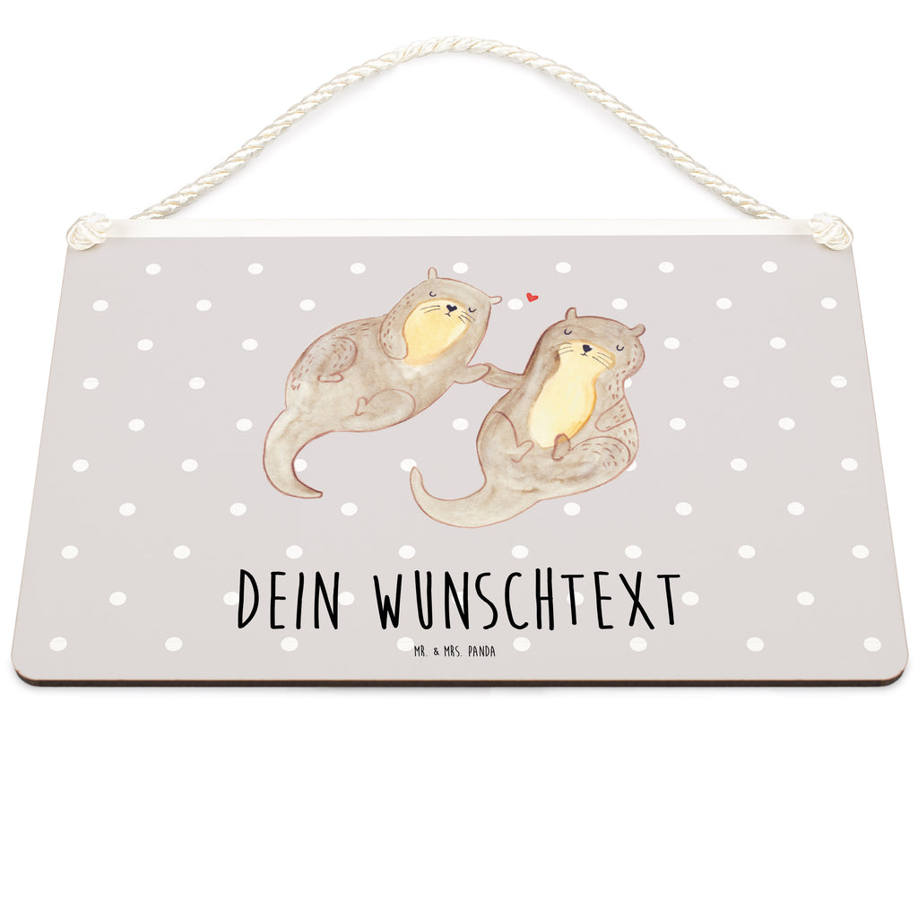 Personalisiertes Deko Schild Otter händchenhaltend Dekoschild, Deko Schild, Schild, Tür Schild, Türschild, Holzschild, Wandschild, Wanddeko, Otter, Fischotter, Seeotter, Otter Seeotter See Otter