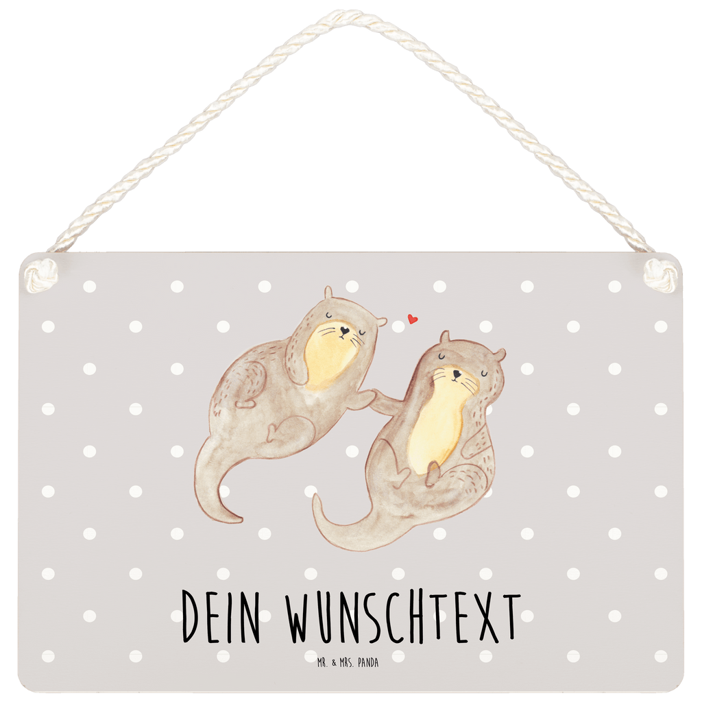 Personalisiertes Deko Schild Otter händchenhaltend Dekoschild, Deko Schild, Schild, Tür Schild, Türschild, Holzschild, Wandschild, Wanddeko, Otter, Fischotter, Seeotter, Otter Seeotter See Otter