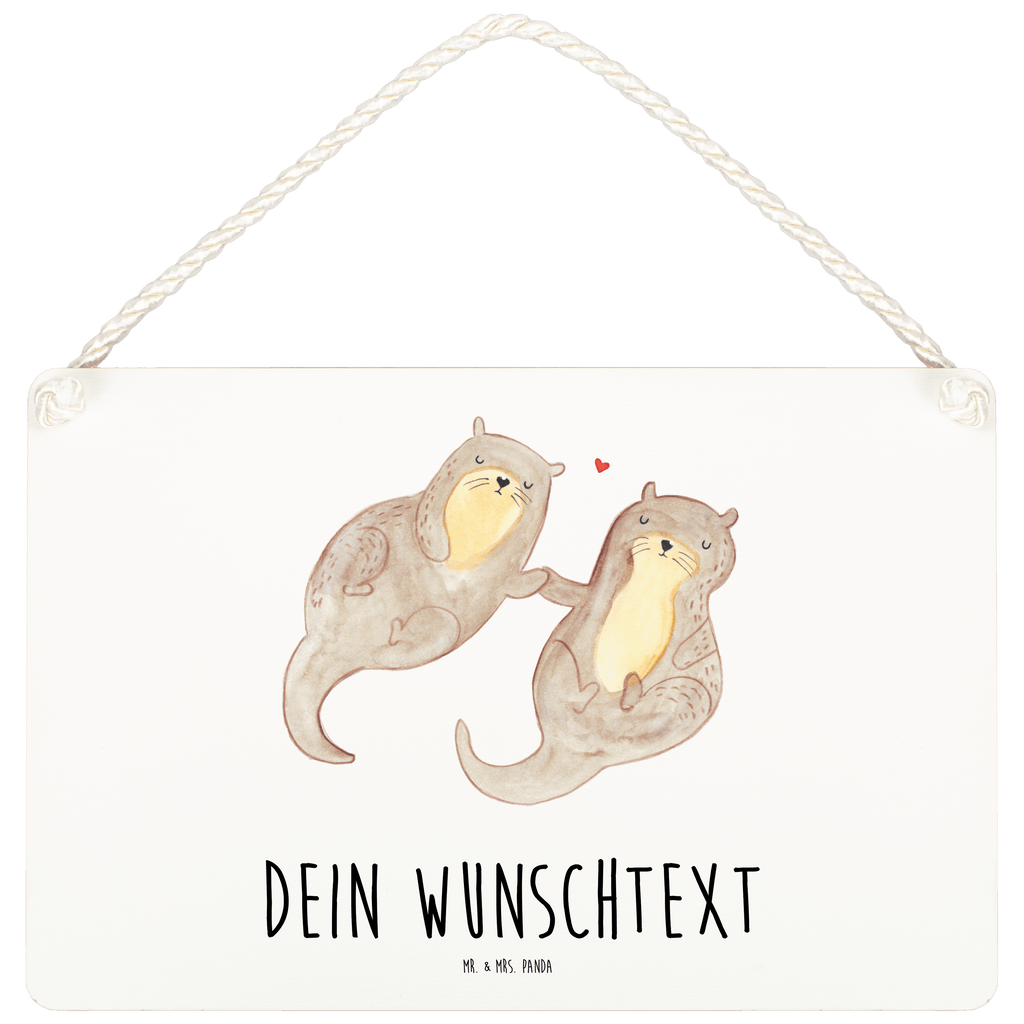 Personalisiertes Deko Schild Otter händchenhaltend Dekoschild, Deko Schild, Schild, Tür Schild, Türschild, Holzschild, Wandschild, Wanddeko, Otter, Fischotter, Seeotter, Otter Seeotter See Otter