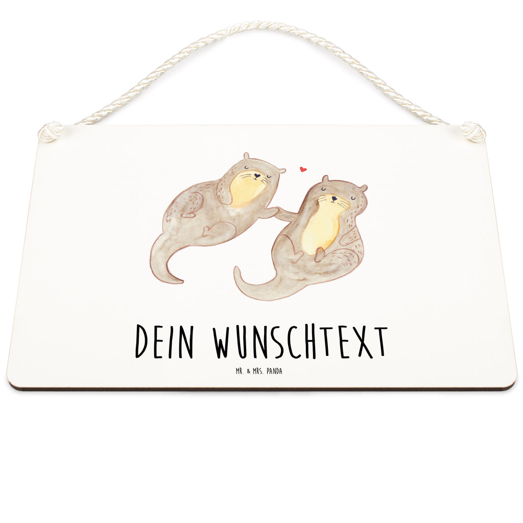 Personalisiertes Deko Schild Otter händchenhaltend Dekoschild, Deko Schild, Schild, Tür Schild, Türschild, Holzschild, Wandschild, Wanddeko, Otter, Fischotter, Seeotter, Otter Seeotter See Otter