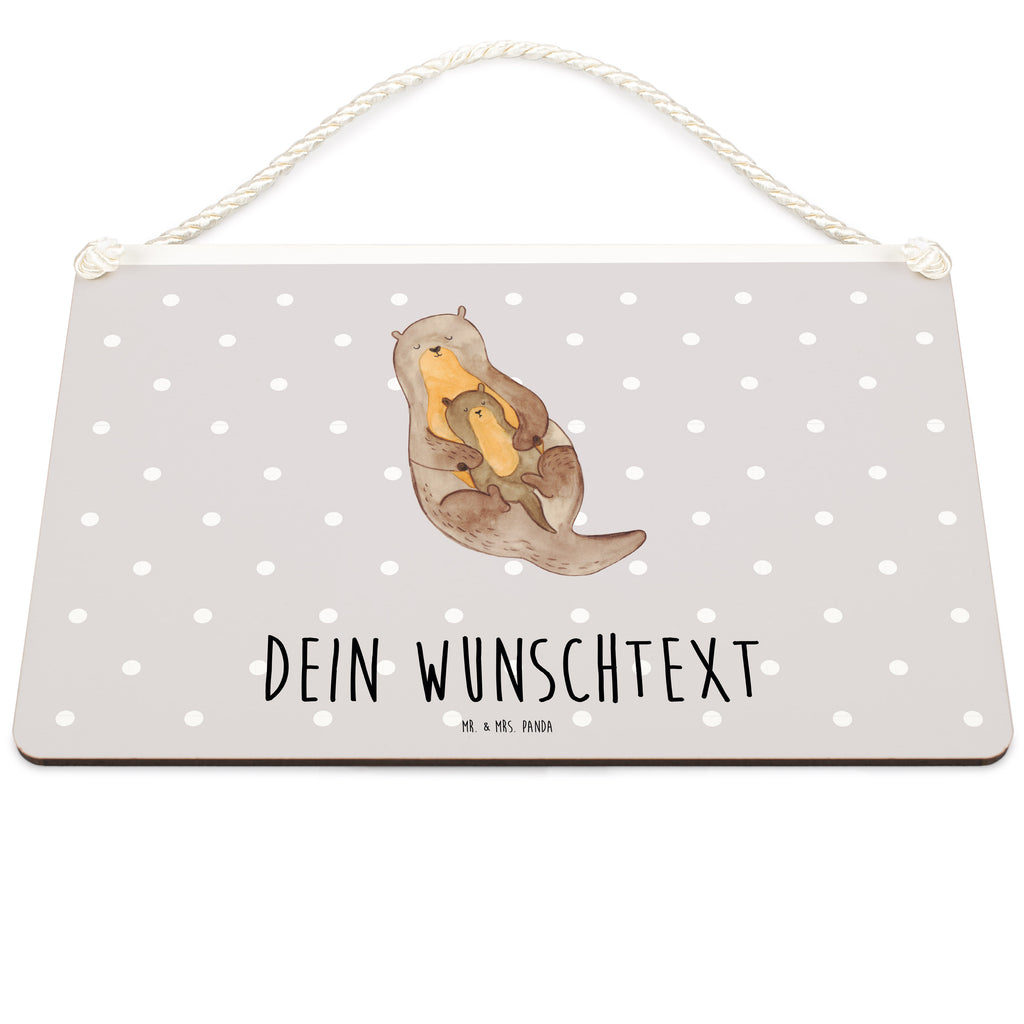 Personalisiertes Deko Schild Otter mit Kind Dekoschild, Deko Schild, Schild, Tür Schild, Türschild, Holzschild, Wandschild, Wanddeko, Otter, Fischotter, Seeotter, Otter Seeotter See Otter