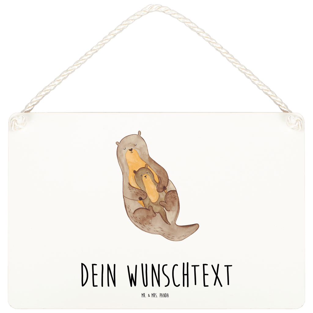 Personalisiertes Deko Schild Otter mit Kind Dekoschild, Deko Schild, Schild, Tür Schild, Türschild, Holzschild, Wandschild, Wanddeko, Otter, Fischotter, Seeotter, Otter Seeotter See Otter