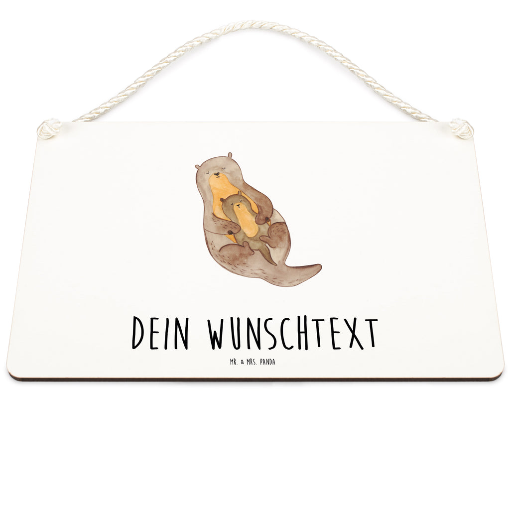 Personalisiertes Deko Schild Otter mit Kind Dekoschild, Deko Schild, Schild, Tür Schild, Türschild, Holzschild, Wandschild, Wanddeko, Otter, Fischotter, Seeotter, Otter Seeotter See Otter
