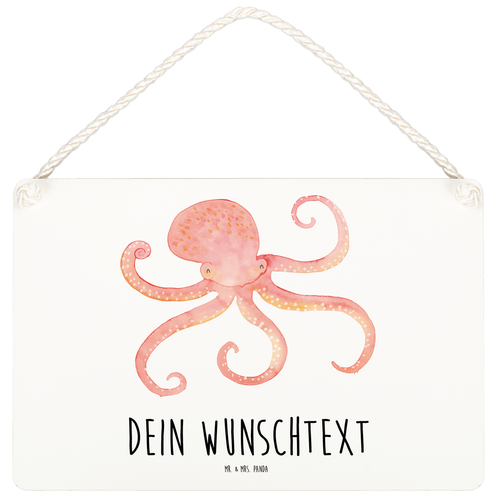 Personalisiertes Deko Schild Tintenfisch Dekoschild, Deko Schild, Schild, Tür Schild, Türschild, Holzschild, Wandschild, Wanddeko, süße Tiermotive, gute Laune, lustige Sprüche, Tiere, Meer, Meerestier, Krake, Tintenfisch, Arme, Wasser, Ozean