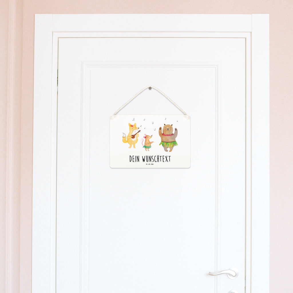 Personalisiertes Deko Schild Waldtiere Aloha Dekoschild, Deko Schild, Schild, Tür Schild, Türschild, Holzschild, Wandschild, Wanddeko, Tiermotive, Gute Laune, lustige Sprüche, Tiere, Wald, Waldtiere, Musik, Aloha, Bär, Hase, Igel, Tanzen, Leben, Lachen