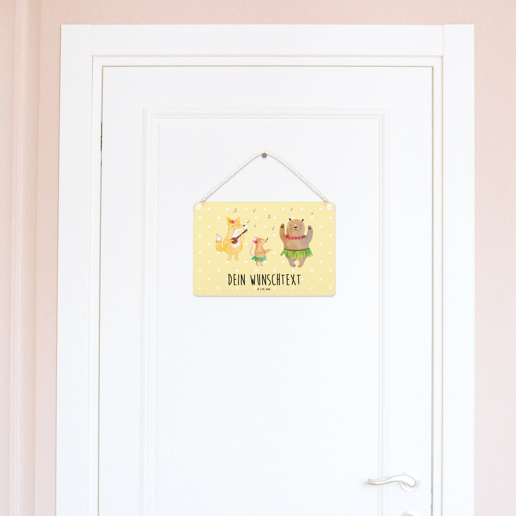 Personalisiertes Deko Schild Waldtiere Aloha Dekoschild, Deko Schild, Schild, Tür Schild, Türschild, Holzschild, Wandschild, Wanddeko, Tiermotive, Gute Laune, lustige Sprüche, Tiere, Wald, Waldtiere, Musik, Aloha, Bär, Hase, Igel, Tanzen, Leben, Lachen