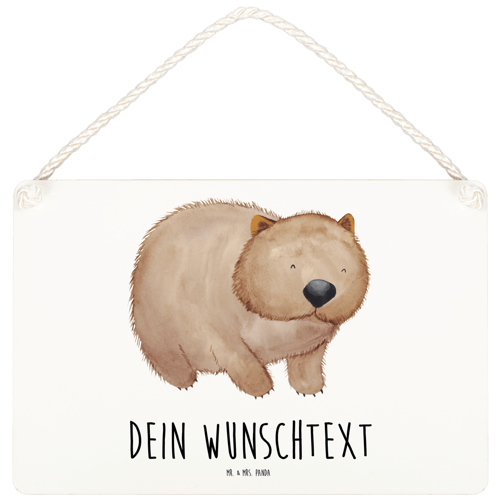 Personalisiertes Deko Schild Wombat Dekoschild, Deko Schild, Schild, Tür Schild, Türschild, Holzschild, Wandschild, Wanddeko, süße Tiermotive, gute Laune, lustige Sprüche, Tiere, Wombat, Das Leben ist schön, Motivation, Spruch, Australien