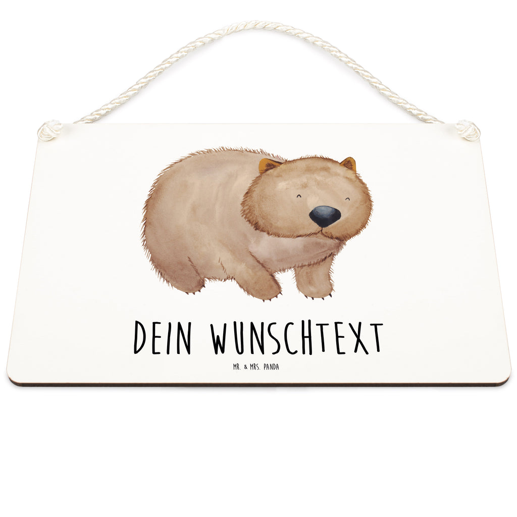 Personalisiertes Deko Schild Wombat Dekoschild, Deko Schild, Schild, Tür Schild, Türschild, Holzschild, Wandschild, Wanddeko, süße Tiermotive, gute Laune, lustige Sprüche, Tiere, Wombat, Das Leben ist schön, Motivation, Spruch, Australien