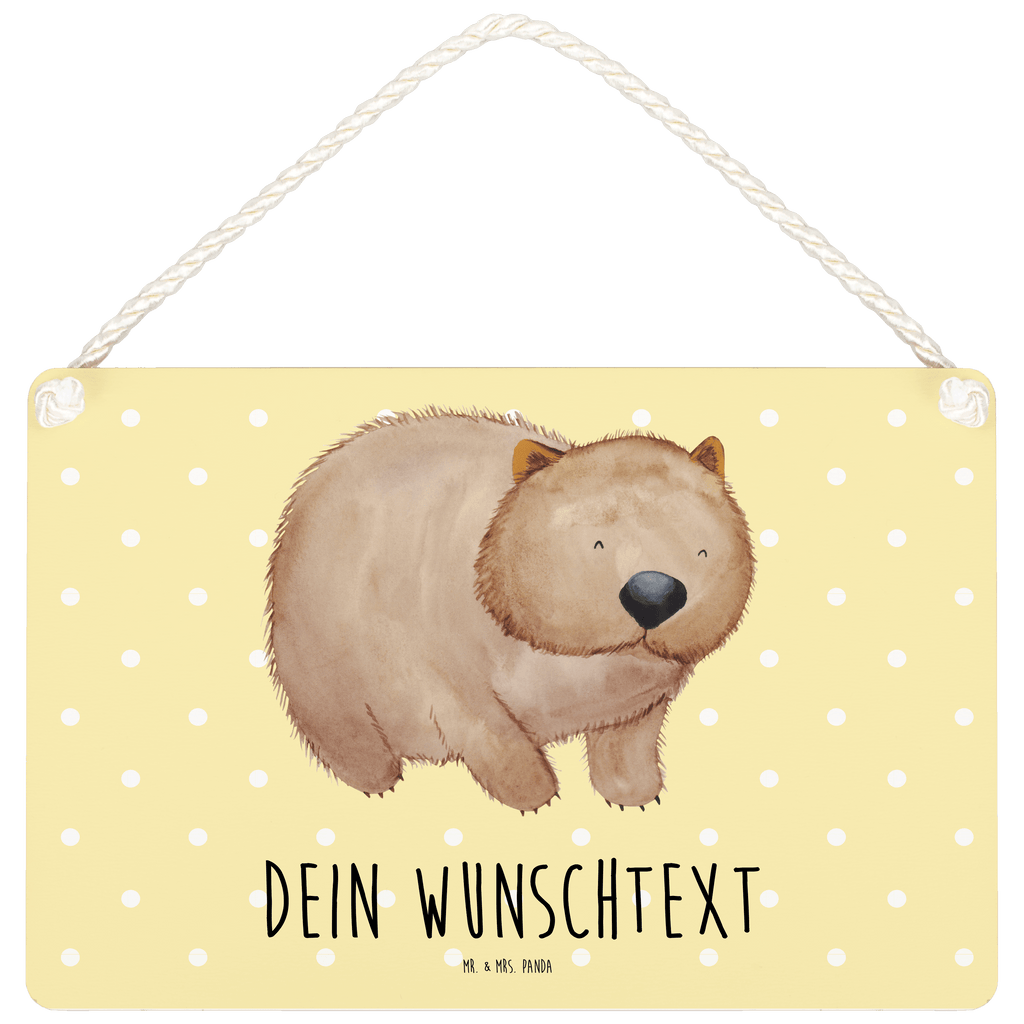 Personalisiertes Deko Schild Wombat Dekoschild, Deko Schild, Schild, Tür Schild, Türschild, Holzschild, Wandschild, Wanddeko, süße Tiermotive, gute Laune, lustige Sprüche, Tiere, Wombat, Das Leben ist schön, Motivation, Spruch, Australien