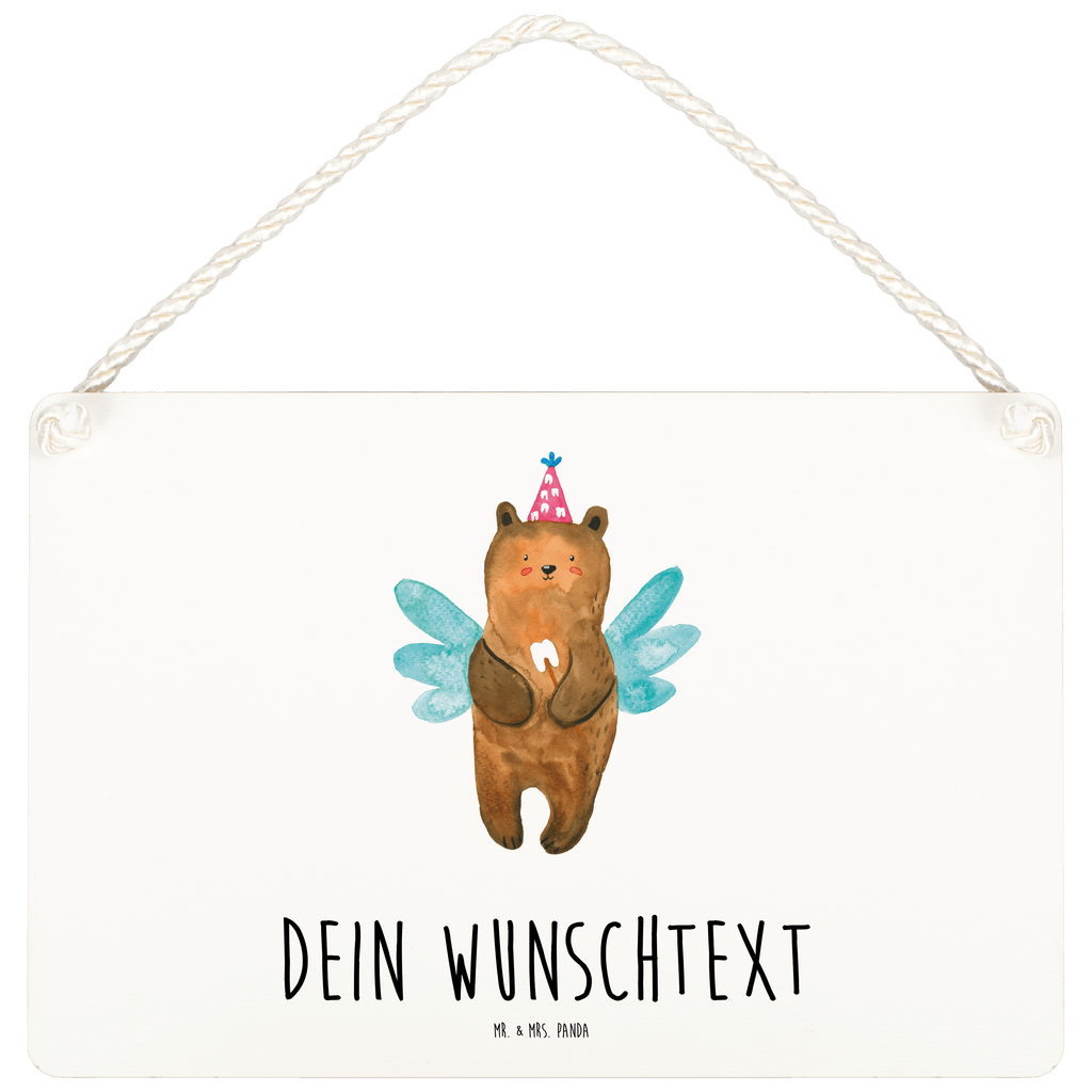 Personalisiertes Deko Schild Zahnfee Bär Dekoschild, Deko Schild, Schild, Tür Schild, Türschild, Holzschild, Wandschild, Wanddeko, Bär, Teddy, Teddybär, Zahnfee, Fee, Milchzahn, Erster Zahn