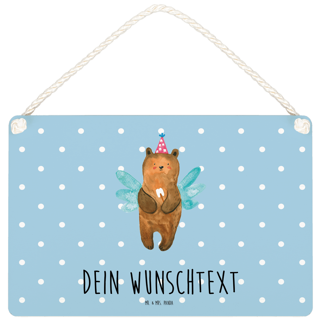 Personalisiertes Deko Schild Zahnfee Bär Dekoschild, Deko Schild, Schild, Tür Schild, Türschild, Holzschild, Wandschild, Wanddeko, Bär, Teddy, Teddybär, Zahnfee, Fee, Milchzahn, Erster Zahn