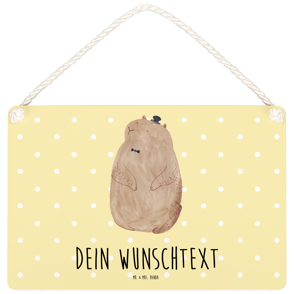 Personalisiertes Deko Schild Murmeltier Dekoschild, Deko Schild, Schild, Tür Schild, Türschild, Holzschild, Wandschild, Wanddeko, süße Tiermotive, gute Laune, lustige Sprüche, Tiere, Murmeltier, Knigge, Fröhlichkeit, Freundlichkeit, Respekt, Anstand