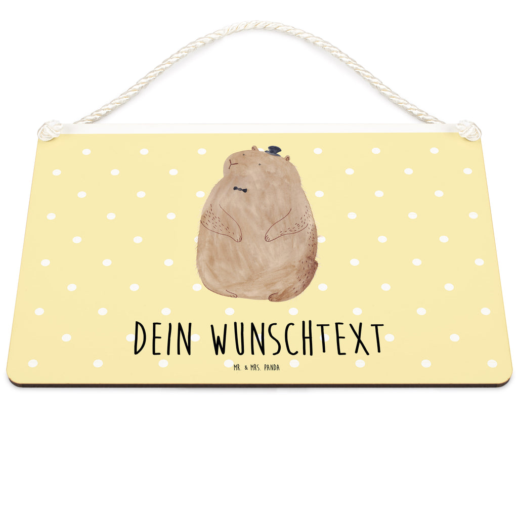 Personalisiertes Deko Schild Murmeltier Dekoschild, Deko Schild, Schild, Tür Schild, Türschild, Holzschild, Wandschild, Wanddeko, süße Tiermotive, gute Laune, lustige Sprüche, Tiere, Murmeltier, Knigge, Fröhlichkeit, Freundlichkeit, Respekt, Anstand