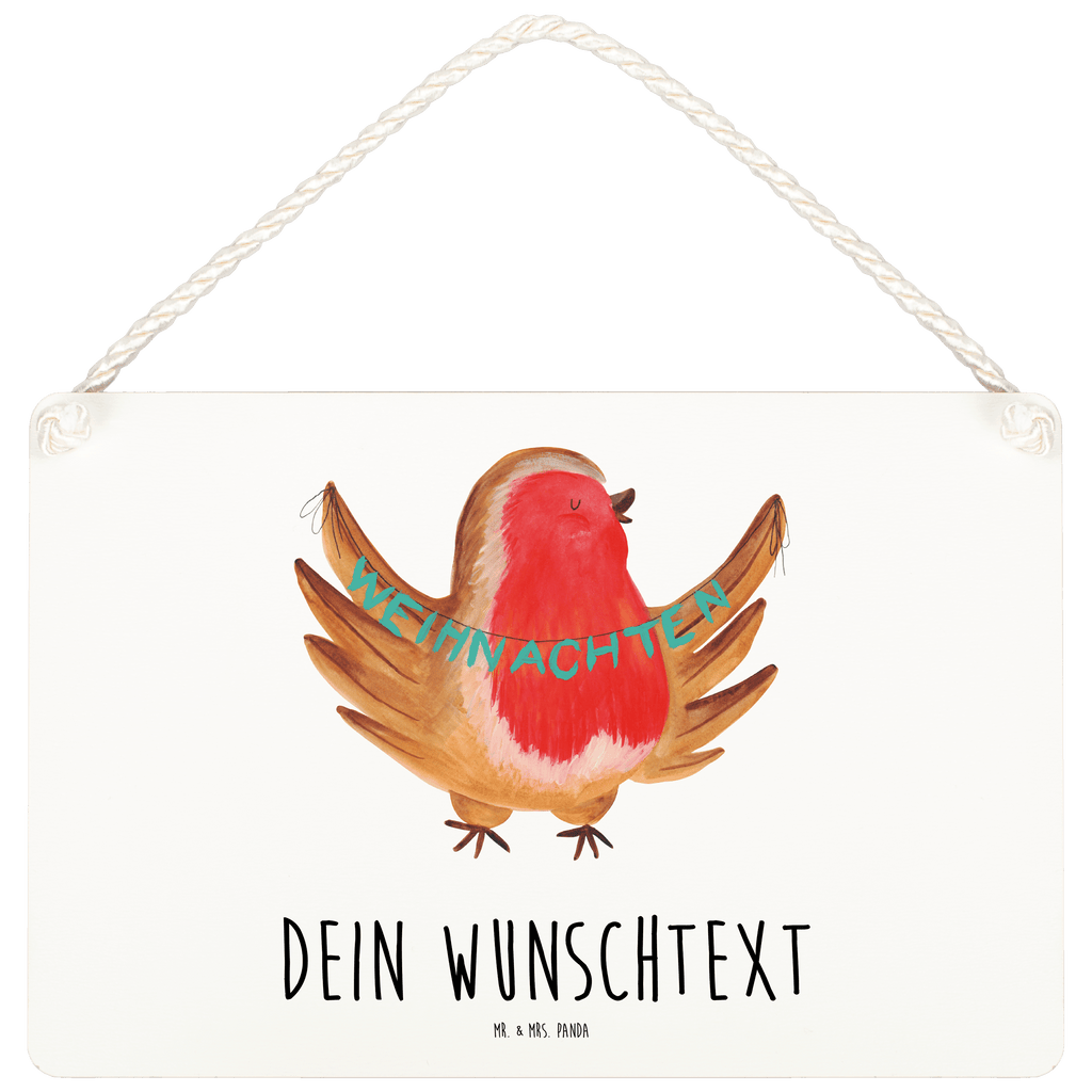 Personalisiertes Deko Schild Rotkehlchen Weihnachten Dekoschild, Deko Schild, Schild, Tür Schild, Türschild, Holzschild, Wandschild, Wanddeko, Winter, Weihnachten, Weihnachtsdeko, Nikolaus, Advent, Heiligabend, Wintermotiv, Frohe Weihnachten, Weihnachtsmotiv, Weihnachtsgruß, Vogel, xmas
