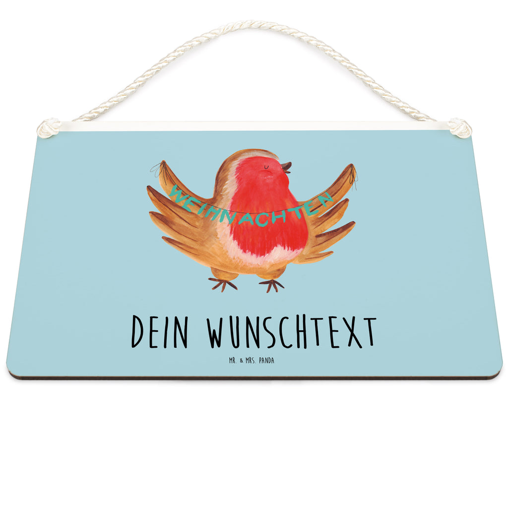 Personalisiertes Deko Schild Rotkehlchen Weihnachten Dekoschild, Deko Schild, Schild, Tür Schild, Türschild, Holzschild, Wandschild, Wanddeko, Winter, Weihnachten, Weihnachtsdeko, Nikolaus, Advent, Heiligabend, Wintermotiv, Frohe Weihnachten, Weihnachtsmotiv, Weihnachtsgruß, Vogel, xmas