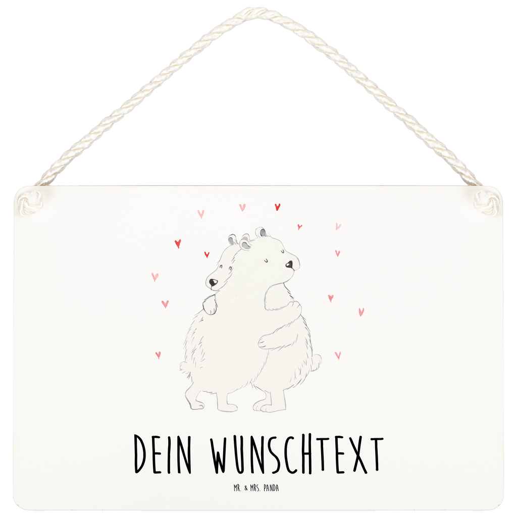 Personalisiertes Deko Schild Eisbär Umarmen Dekoschild, Deko Schild, Schild, Tür Schild, Türschild, Holzschild, Wandschild, Wanddeko, süße Tiermotive, gute Laune, lustige Sprüche, Tiere