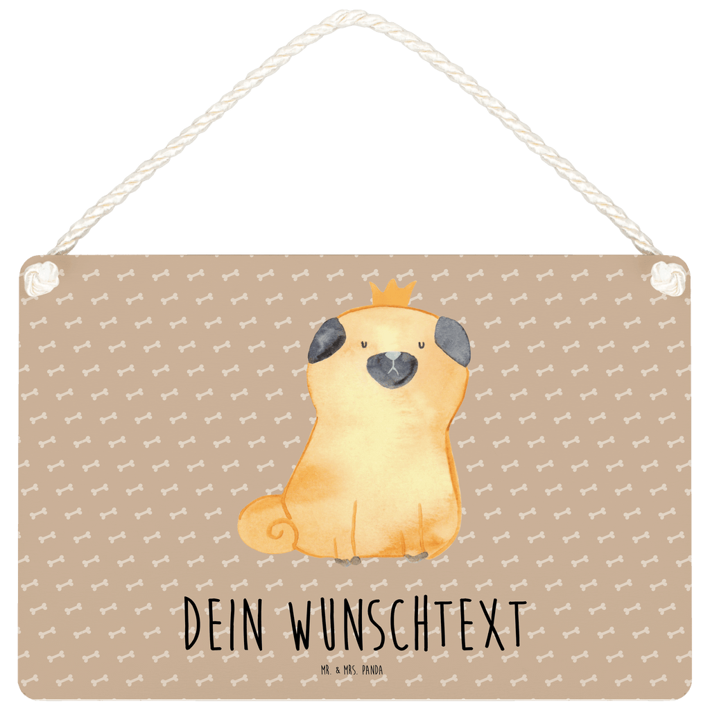 Personalisiertes Deko Schild Mops Krone Dekoschild, Deko Schild, Schild, Tür Schild, Türschild, Holzschild, Wandschild, Wanddeko, Hund, Hundemotiv, Haustier, Hunderasse, Tierliebhaber, Hundebesitzer, Sprüche, Mops, allergisch, kinderlos, Hausregel, Hundebesitzer. Spruch, lustig