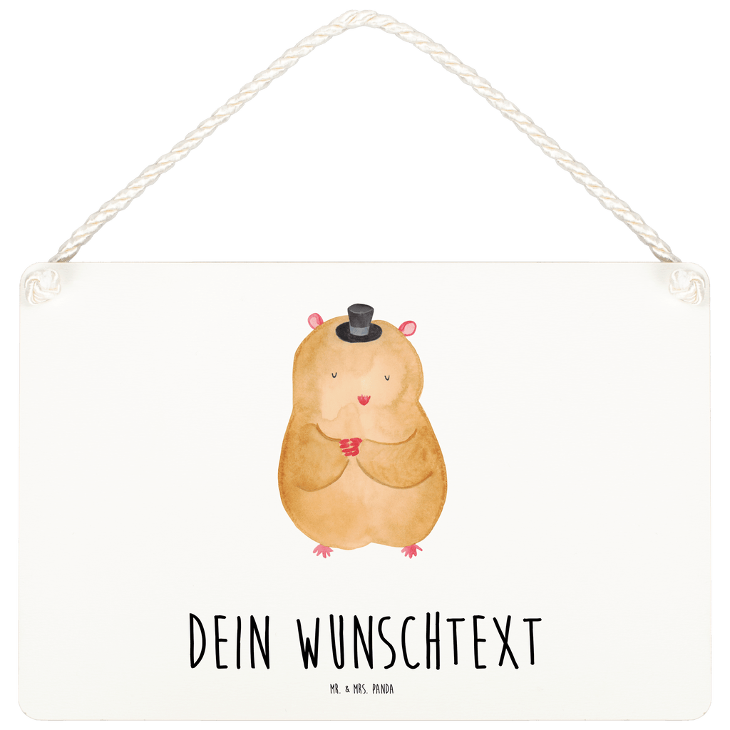 Personalisiertes Deko Schild Hamster mit Hut Dekoschild, Deko Schild, Schild, Tür Schild, Türschild, Holzschild, Wandschild, Wanddeko, Tiermotive, Gute Laune, lustige Sprüche, Tiere, Hamster, Hut, Magier, Zylinder, Zwerghamster, Zauberer, Houdini