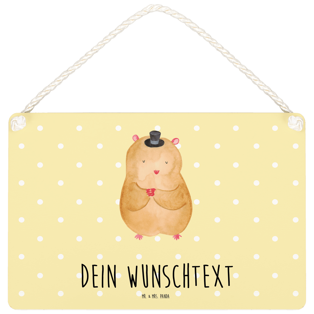 Personalisiertes Deko Schild Hamster mit Hut Dekoschild, Deko Schild, Schild, Tür Schild, Türschild, Holzschild, Wandschild, Wanddeko, Tiermotive, Gute Laune, lustige Sprüche, Tiere, Hamster, Hut, Magier, Zylinder, Zwerghamster, Zauberer, Houdini