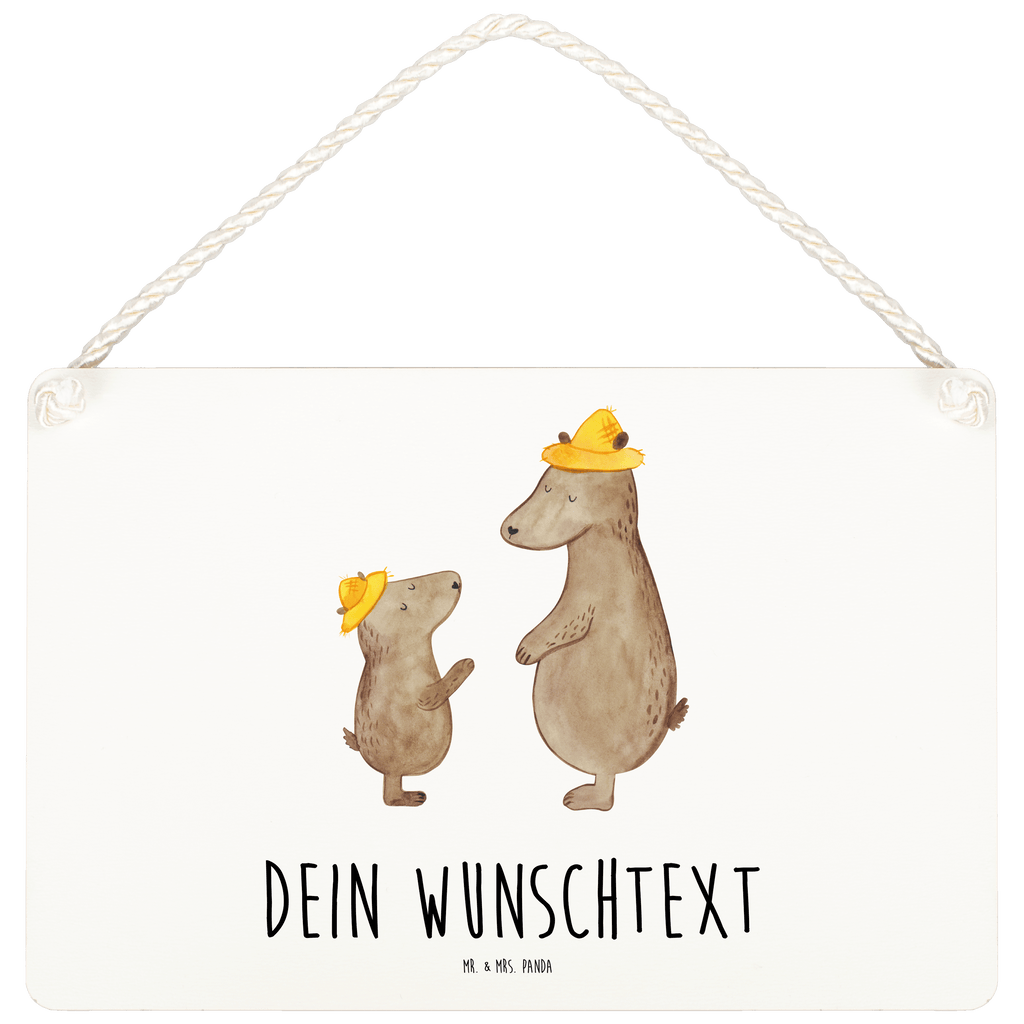 Personalisiertes Deko Schild Bären mit Hut Dekoschild, Deko Schild, Schild, Tür Schild, Türschild, Holzschild, Wandschild, Wanddeko, Familie, Vatertag, Muttertag, Bruder, Schwester, Mama, Papa, Oma, Opa, Bär, Bären, Vater, Papi, Paps, Dad, Daddy, Lieblingsmensch, Sohn, Söhne, Kind, Kinder, Vater-Sohn, Family, Vorbild