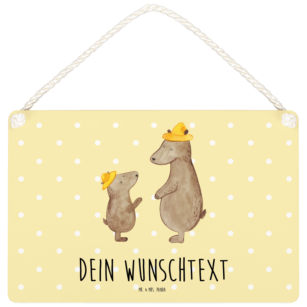 Personalisiertes Deko Schild Bären mit Hut Dekoschild, Deko Schild, Schild, Tür Schild, Türschild, Holzschild, Wandschild, Wanddeko, Familie, Vatertag, Muttertag, Bruder, Schwester, Mama, Papa, Oma, Opa, Bär, Bären, Vater, Papi, Paps, Dad, Daddy, Lieblingsmensch, Sohn, Söhne, Kind, Kinder, Vater-Sohn, Family, Vorbild