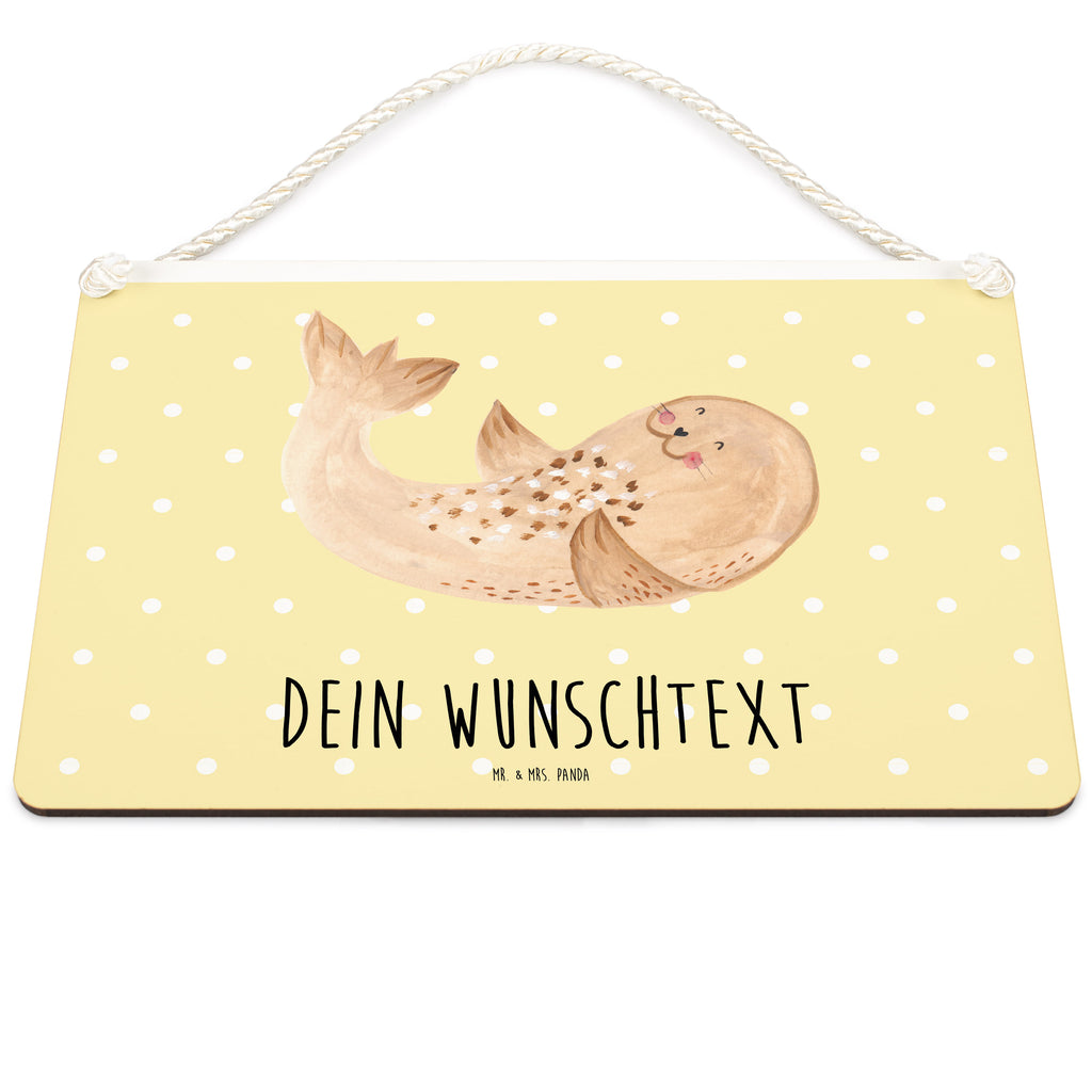 Personalisiertes Deko Schild Robbe liegend Dekoschild, Deko Schild, Schild, Tür Schild, Türschild, Holzschild, Wandschild, Wanddeko, süße Tiermotive, gute Laune, lustige Sprüche, Tiere, Robbe, Robben, Seehund, Strand, Meerestier, Ostsee, Nordsee, Lachen, Freude