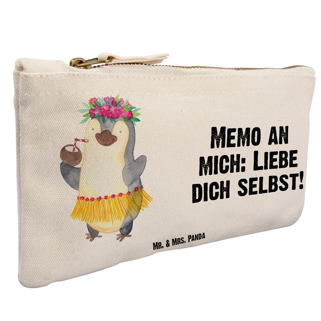 Schminktasche Pinguin Kokosnuss Schminktasche, Kosmetiktasche, Kosmetikbeutel, Stiftemäppchen, Etui, Federmappe, Makeup, XXL, Schminketui, Kosmetiketui, Schlamperetui, Pinguin, Aloha, Hawaii, Urlaub, Kokosnuss, Pinguine