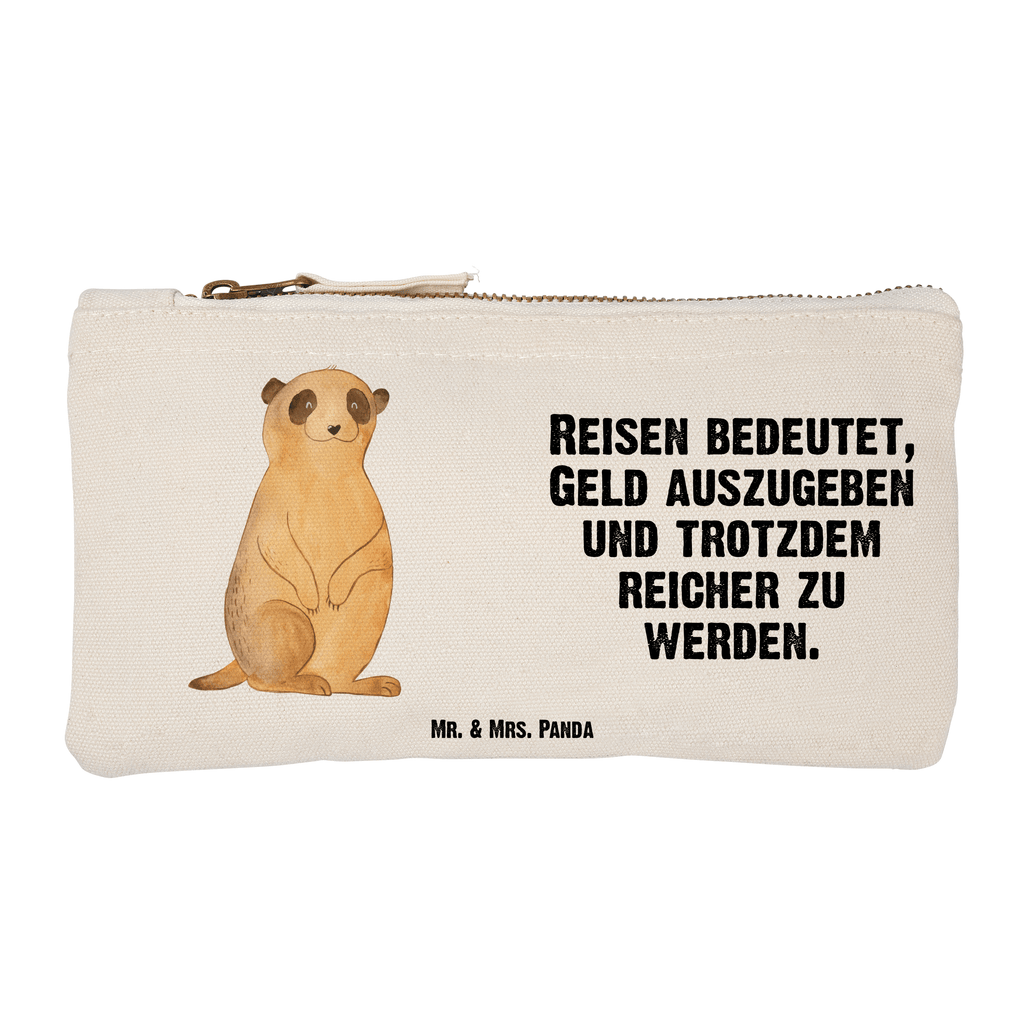 Schminktasche Erdmännchen Schminktasche, Kosmetiktasche, Kosmetikbeutel, Stiftemäppchen, Etui, Federmappe, Makeup, XXL, Schminketui, Kosmetiketui, Schlamperetui, Afrika, Wildtiere, Erdmännchen, Reisen, Spruch, Weltreise, Afrikareise, Roadtrip, Traveling