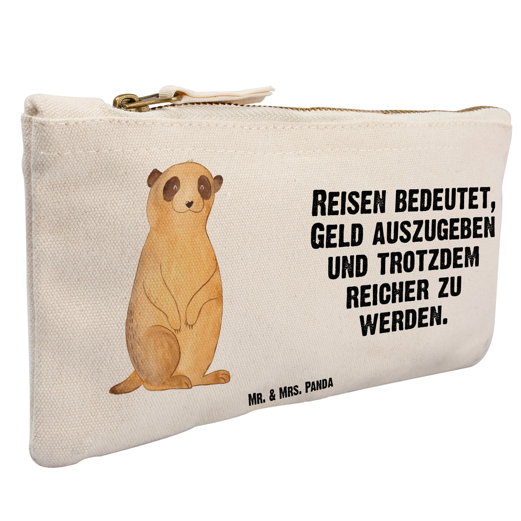 Schminktasche Erdmännchen Schminktasche, Kosmetiktasche, Kosmetikbeutel, Stiftemäppchen, Etui, Federmappe, Makeup, XXL, Schminketui, Kosmetiketui, Schlamperetui, Afrika, Wildtiere, Erdmännchen, Reisen, Spruch, Weltreise, Afrikareise, Roadtrip, Traveling
