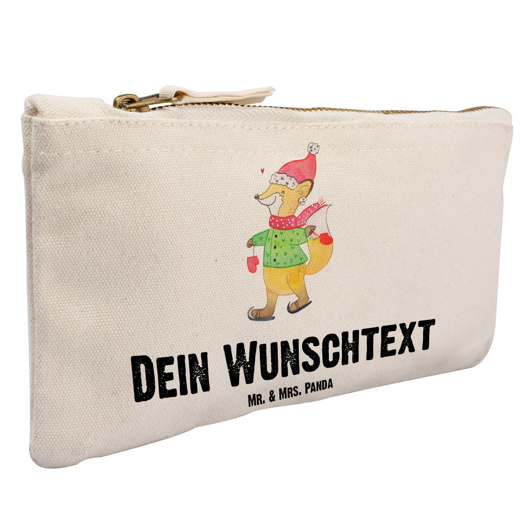 Personalisierte Schminktasche Fuchs  Schlittschuhe Personalisierte Schminktasche, Personalisierte Kosmetiktasche, Personalisierter Kosmetikbeutel, Personalisiertes Stiftemäppchen, Personalisiertes Etui, Personalisierte Federmappe, Personalisierte Makeup Bag, Personalisiertes Schminketui, Personalisiertes Kosmetiketui, Personalisiertes Schlamperetui, Schminktasche mit Namen, Kosmetiktasche mit Namen, Kosmetikbeutel mit Namen, Stiftemäppchen mit Namen, Etui mit Namen, Federmappe mit Namen, Makeup Bg  mit Namen, Schminketui mit Namen, Kosmetiketui mit Namen, Schlamperetui mit Namen, Schminktasche personalisieren, Schminktasche bedrucken, Schminktasche selbst gestalten, Winter, Weihnachten, Weihnachtsdeko, Nikolaus, Advent, Heiligabend, Wintermotiv, Weihnachtsmann, Weihnachtstage, Weihnachtsbaum, Tannenbaum, Weihnachtszeit