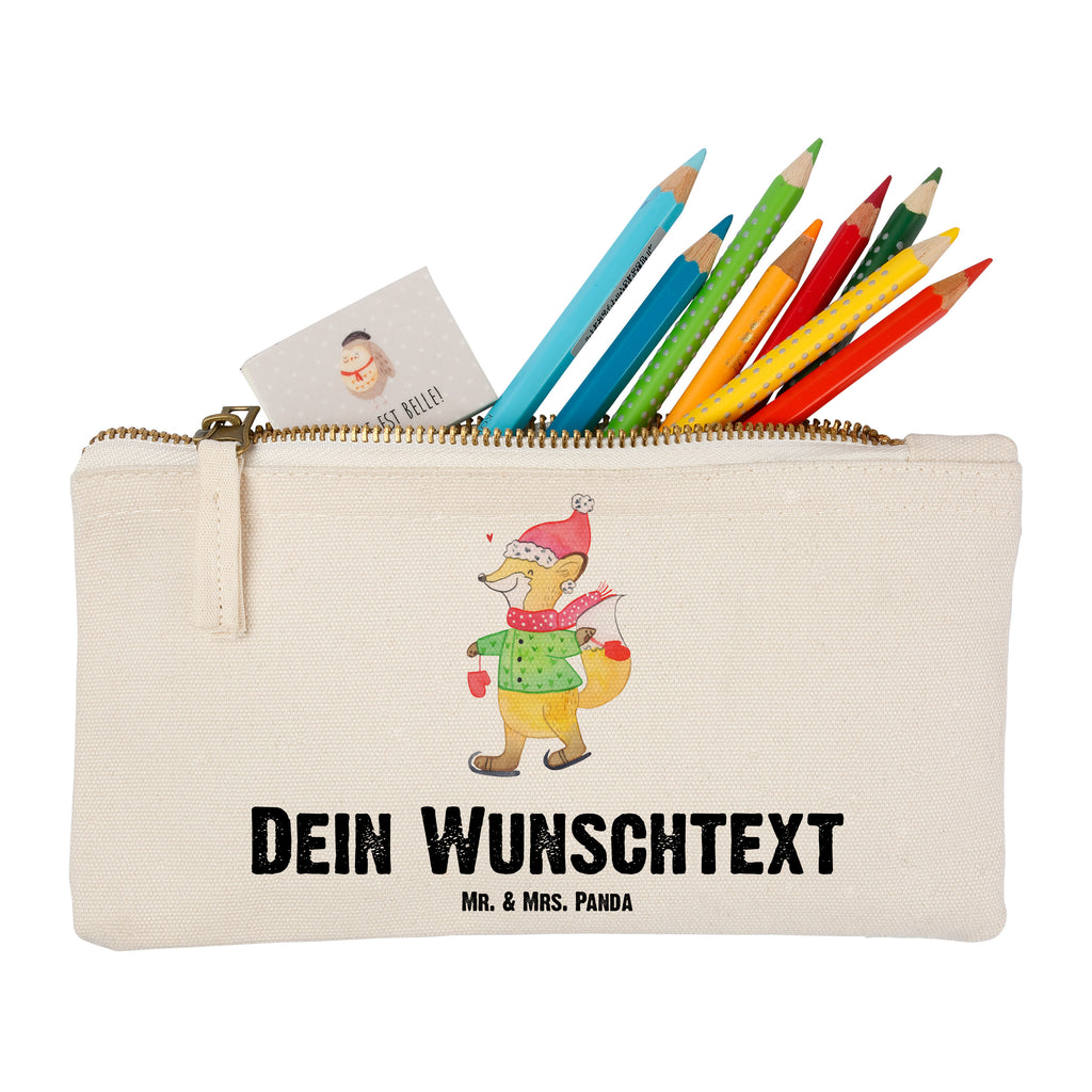Personalisierte Schminktasche Fuchs  Schlittschuhe Personalisierte Schminktasche, Personalisierte Kosmetiktasche, Personalisierter Kosmetikbeutel, Personalisiertes Stiftemäppchen, Personalisiertes Etui, Personalisierte Federmappe, Personalisierte Makeup Bag, Personalisiertes Schminketui, Personalisiertes Kosmetiketui, Personalisiertes Schlamperetui, Schminktasche mit Namen, Kosmetiktasche mit Namen, Kosmetikbeutel mit Namen, Stiftemäppchen mit Namen, Etui mit Namen, Federmappe mit Namen, Makeup Bg  mit Namen, Schminketui mit Namen, Kosmetiketui mit Namen, Schlamperetui mit Namen, Schminktasche personalisieren, Schminktasche bedrucken, Schminktasche selbst gestalten, Winter, Weihnachten, Weihnachtsdeko, Nikolaus, Advent, Heiligabend, Wintermotiv, Weihnachtsmann, Weihnachtstage, Weihnachtsbaum, Tannenbaum, Weihnachtszeit