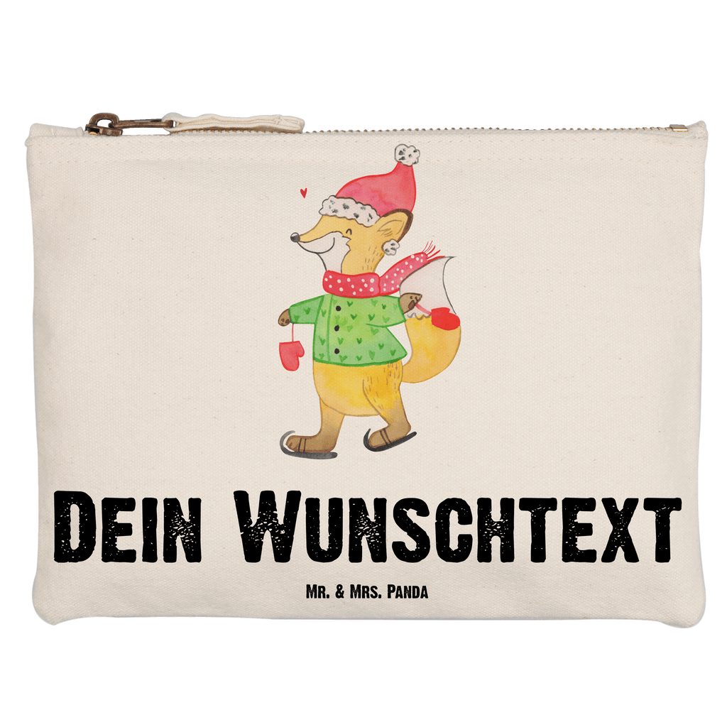 Personalisierte Schminktasche Fuchs  Schlittschuhe Personalisierte Schminktasche, Personalisierte Kosmetiktasche, Personalisierter Kosmetikbeutel, Personalisiertes Stiftemäppchen, Personalisiertes Etui, Personalisierte Federmappe, Personalisierte Makeup Bag, Personalisiertes Schminketui, Personalisiertes Kosmetiketui, Personalisiertes Schlamperetui, Schminktasche mit Namen, Kosmetiktasche mit Namen, Kosmetikbeutel mit Namen, Stiftemäppchen mit Namen, Etui mit Namen, Federmappe mit Namen, Makeup Bg  mit Namen, Schminketui mit Namen, Kosmetiketui mit Namen, Schlamperetui mit Namen, Schminktasche personalisieren, Schminktasche bedrucken, Schminktasche selbst gestalten, Winter, Weihnachten, Weihnachtsdeko, Nikolaus, Advent, Heiligabend, Wintermotiv, Weihnachtsmann, Weihnachtstage, Weihnachtsbaum, Tannenbaum, Weihnachtszeit