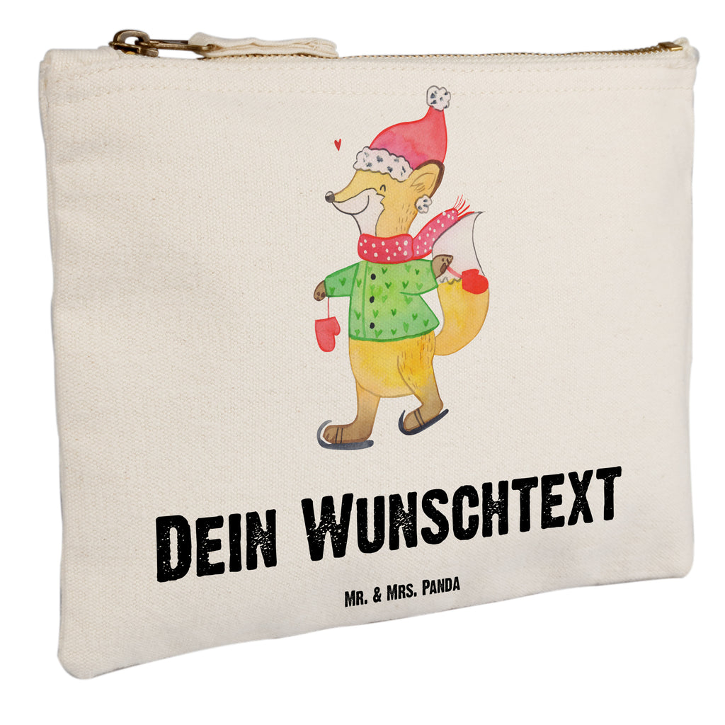 Personalisierte Schminktasche Fuchs  Schlittschuhe Personalisierte Schminktasche, Personalisierte Kosmetiktasche, Personalisierter Kosmetikbeutel, Personalisiertes Stiftemäppchen, Personalisiertes Etui, Personalisierte Federmappe, Personalisierte Makeup Bag, Personalisiertes Schminketui, Personalisiertes Kosmetiketui, Personalisiertes Schlamperetui, Schminktasche mit Namen, Kosmetiktasche mit Namen, Kosmetikbeutel mit Namen, Stiftemäppchen mit Namen, Etui mit Namen, Federmappe mit Namen, Makeup Bg  mit Namen, Schminketui mit Namen, Kosmetiketui mit Namen, Schlamperetui mit Namen, Schminktasche personalisieren, Schminktasche bedrucken, Schminktasche selbst gestalten, Winter, Weihnachten, Weihnachtsdeko, Nikolaus, Advent, Heiligabend, Wintermotiv, Weihnachtsmann, Weihnachtstage, Weihnachtsbaum, Tannenbaum, Weihnachtszeit
