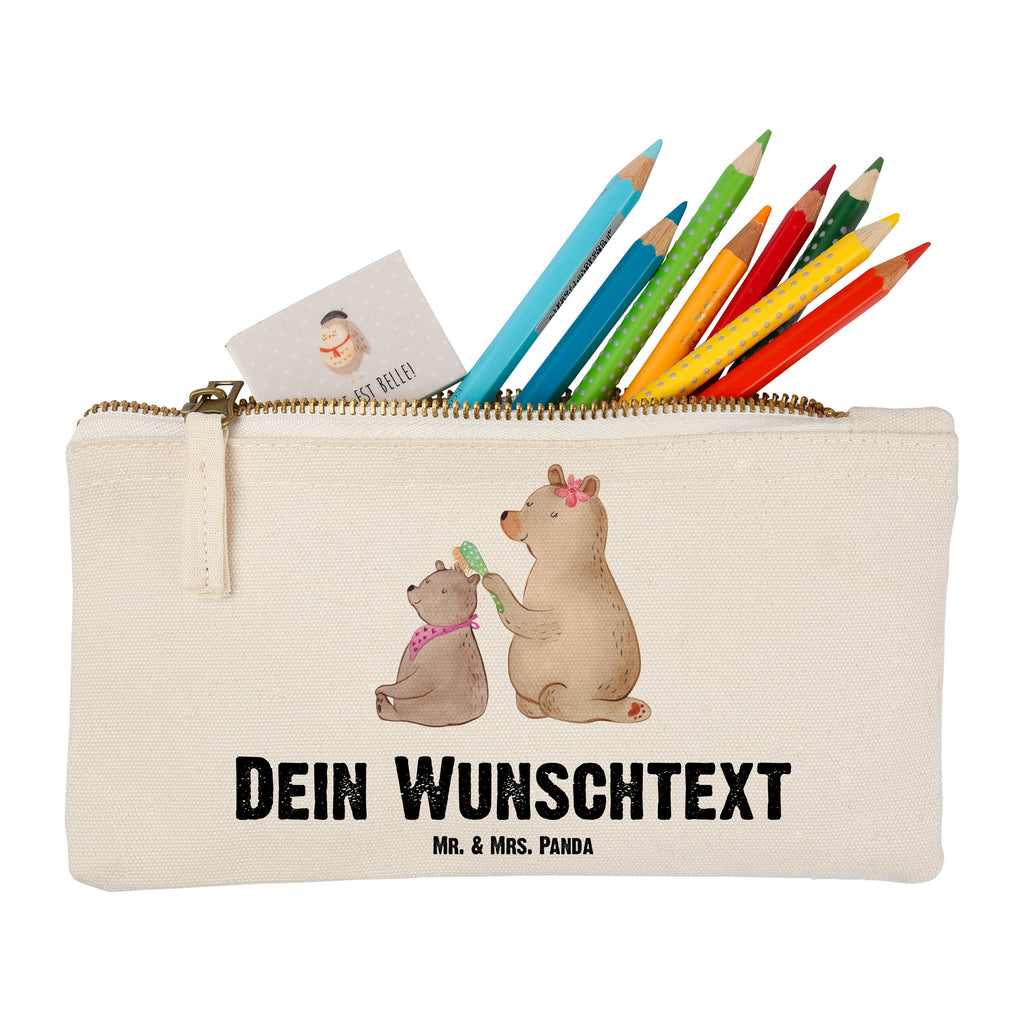 Personalisierte Schminktasche Bär mit Kind Personalisierte Schminktasche, Personalisierte Kosmetiktasche, Personalisierter Kosmetikbeutel, Personalisiertes Stiftemäppchen, Personalisiertes Etui, Personalisierte Federmappe, Personalisierte Makeup Bag, Personalisiertes Schminketui, Personalisiertes Kosmetiketui, Personalisiertes Schlamperetui, Schminktasche mit Namen, Kosmetiktasche mit Namen, Kosmetikbeutel mit Namen, Stiftemäppchen mit Namen, Etui mit Namen, Federmappe mit Namen, Makeup Bg  mit Namen, Schminketui mit Namen, Kosmetiketui mit Namen, Schlamperetui mit Namen, Schminktasche personalisieren, Schminktasche bedrucken, Schminktasche selbst gestalten, Familie, Vatertag, Muttertag, Bruder, Schwester, Mama, Papa, Oma, Opa, Geschenk, Mutti, Mutter