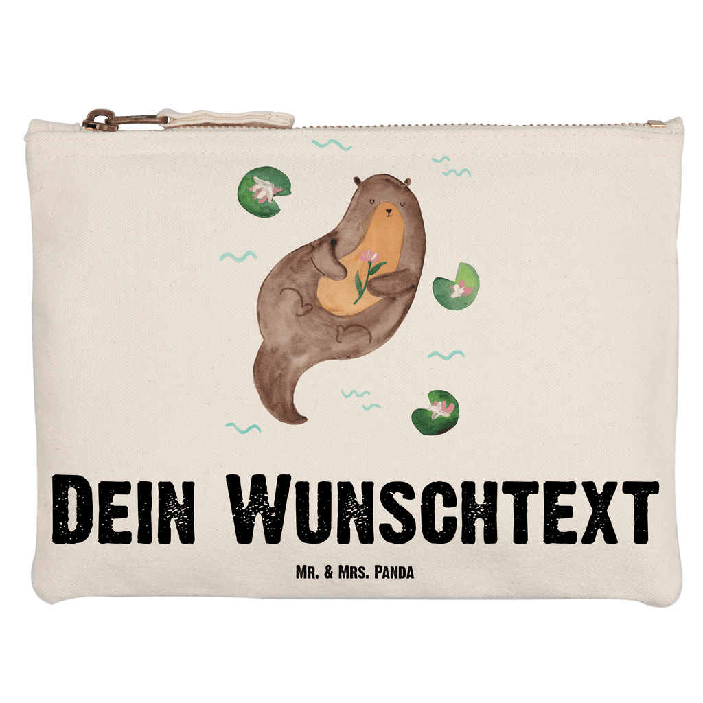 Personalisierte Schminktasche Otter mit Seerose Personalisierte Schminktasche, Personalisierte Kosmetiktasche, Personalisierter Kosmetikbeutel, Personalisiertes Stiftemäppchen, Personalisiertes Etui, Personalisierte Federmappe, Personalisierte Makeup Bag, Personalisiertes Schminketui, Personalisiertes Kosmetiketui, Personalisiertes Schlamperetui, Schminktasche mit Namen, Kosmetiktasche mit Namen, Kosmetikbeutel mit Namen, Stiftemäppchen mit Namen, Etui mit Namen, Federmappe mit Namen, Makeup Bg  mit Namen, Schminketui mit Namen, Kosmetiketui mit Namen, Schlamperetui mit Namen, Schminktasche personalisieren, Schminktasche bedrucken, Schminktasche selbst gestalten, Otter, Fischotter, Seeotter, Otter Seeotter See Otter