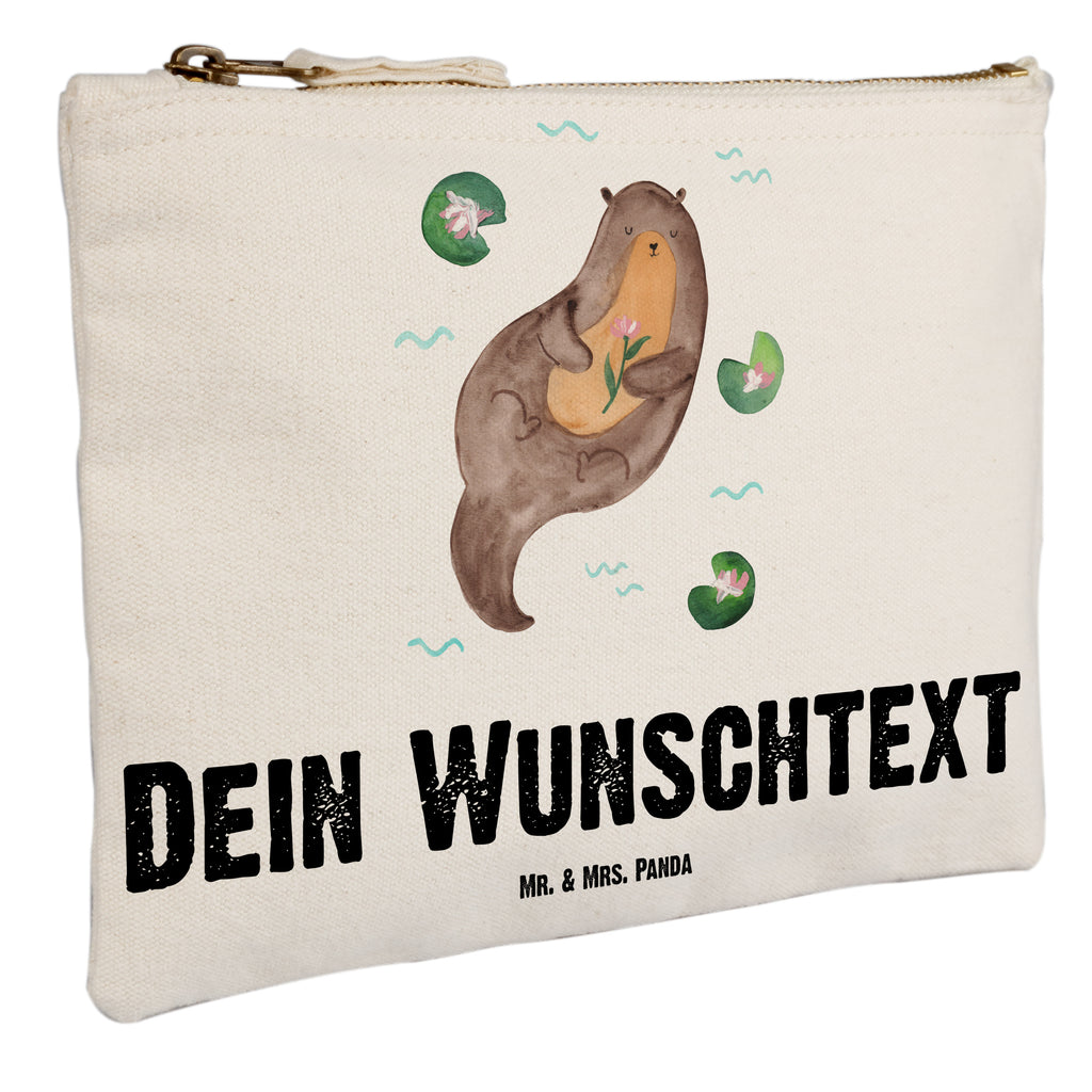 Personalisierte Schminktasche Otter mit Seerose Personalisierte Schminktasche, Personalisierte Kosmetiktasche, Personalisierter Kosmetikbeutel, Personalisiertes Stiftemäppchen, Personalisiertes Etui, Personalisierte Federmappe, Personalisierte Makeup Bag, Personalisiertes Schminketui, Personalisiertes Kosmetiketui, Personalisiertes Schlamperetui, Schminktasche mit Namen, Kosmetiktasche mit Namen, Kosmetikbeutel mit Namen, Stiftemäppchen mit Namen, Etui mit Namen, Federmappe mit Namen, Makeup Bg  mit Namen, Schminketui mit Namen, Kosmetiketui mit Namen, Schlamperetui mit Namen, Schminktasche personalisieren, Schminktasche bedrucken, Schminktasche selbst gestalten, Otter, Fischotter, Seeotter, Otter Seeotter See Otter